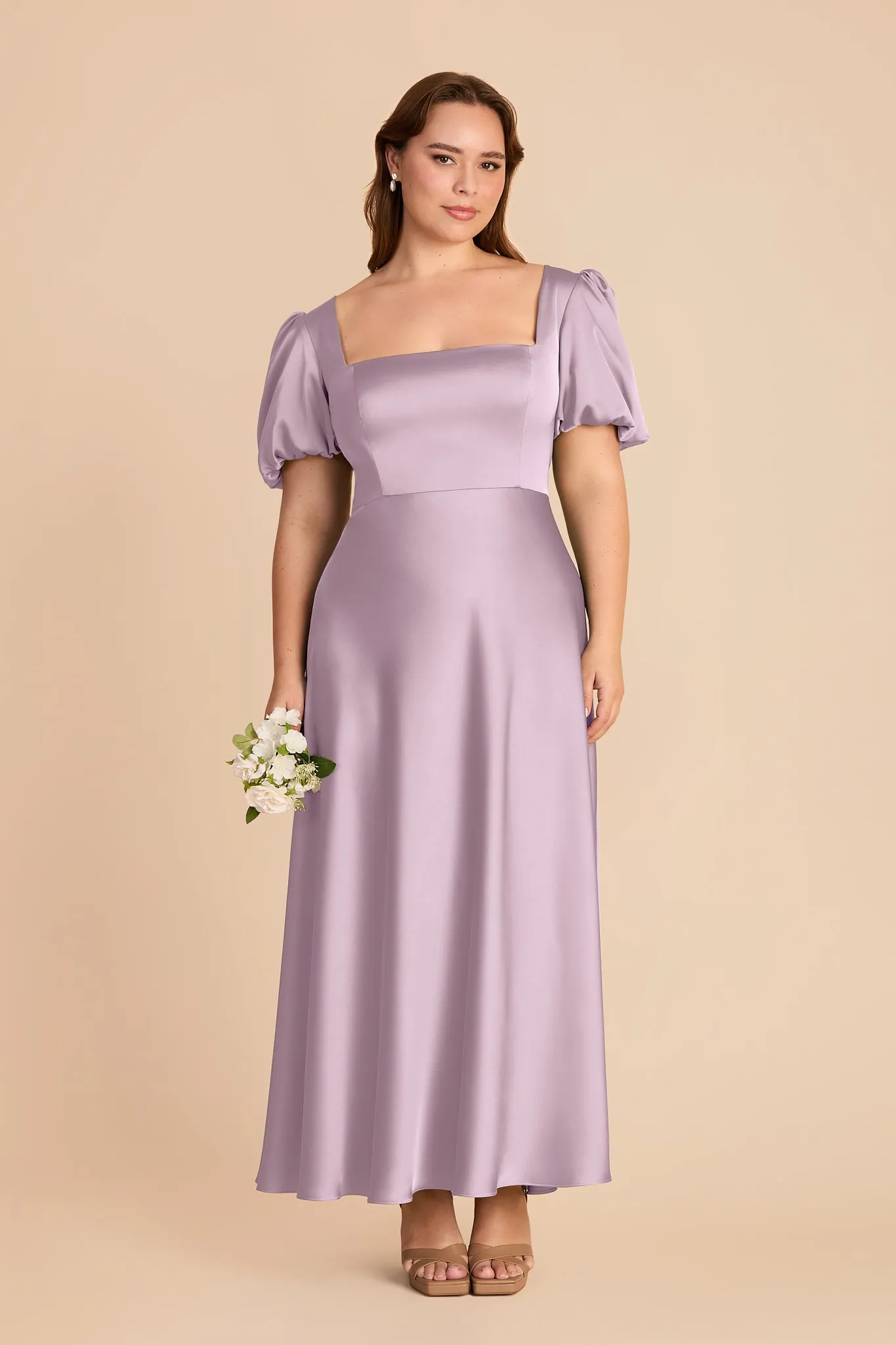 Juliette Matte Satin Dress - Lavender sold by Birdy Grey product image thumbnail 2