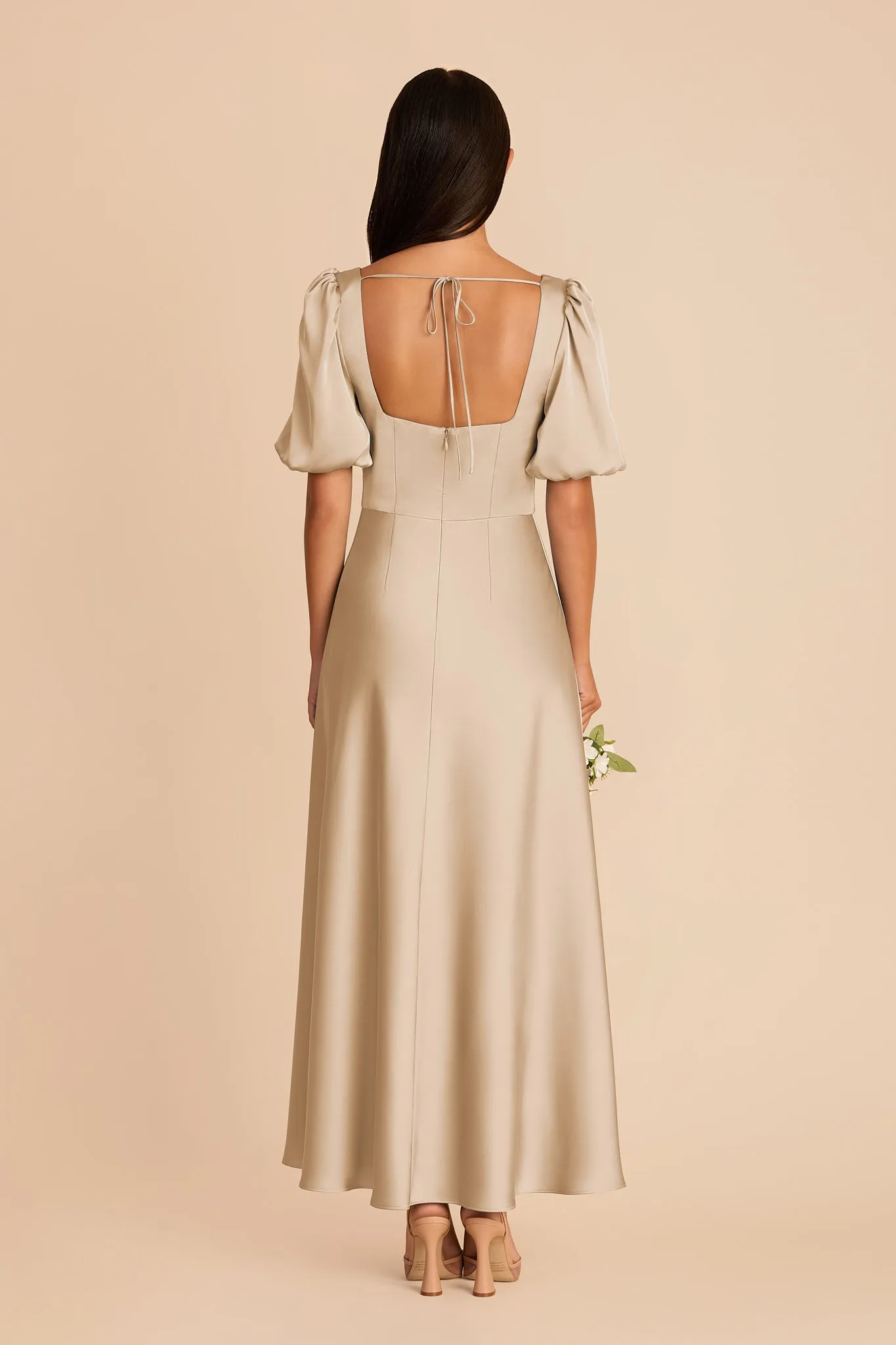 Juliette Matte Satin Dress - Gold sold by Birdy Grey product image thumbnail 5