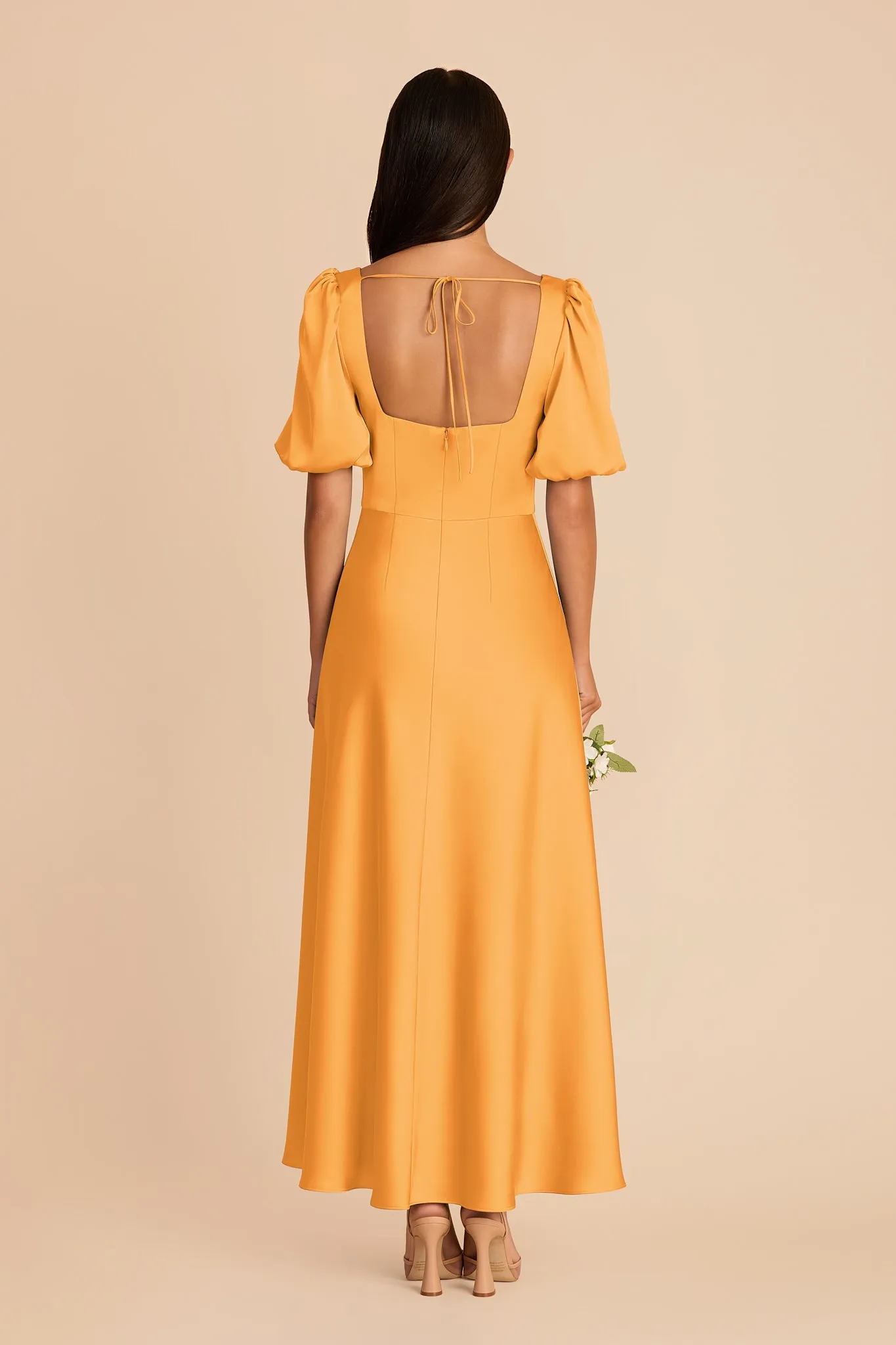 Juliette Matte Satin Dress - Mango sold by Birdy Grey product image thumbnail 5