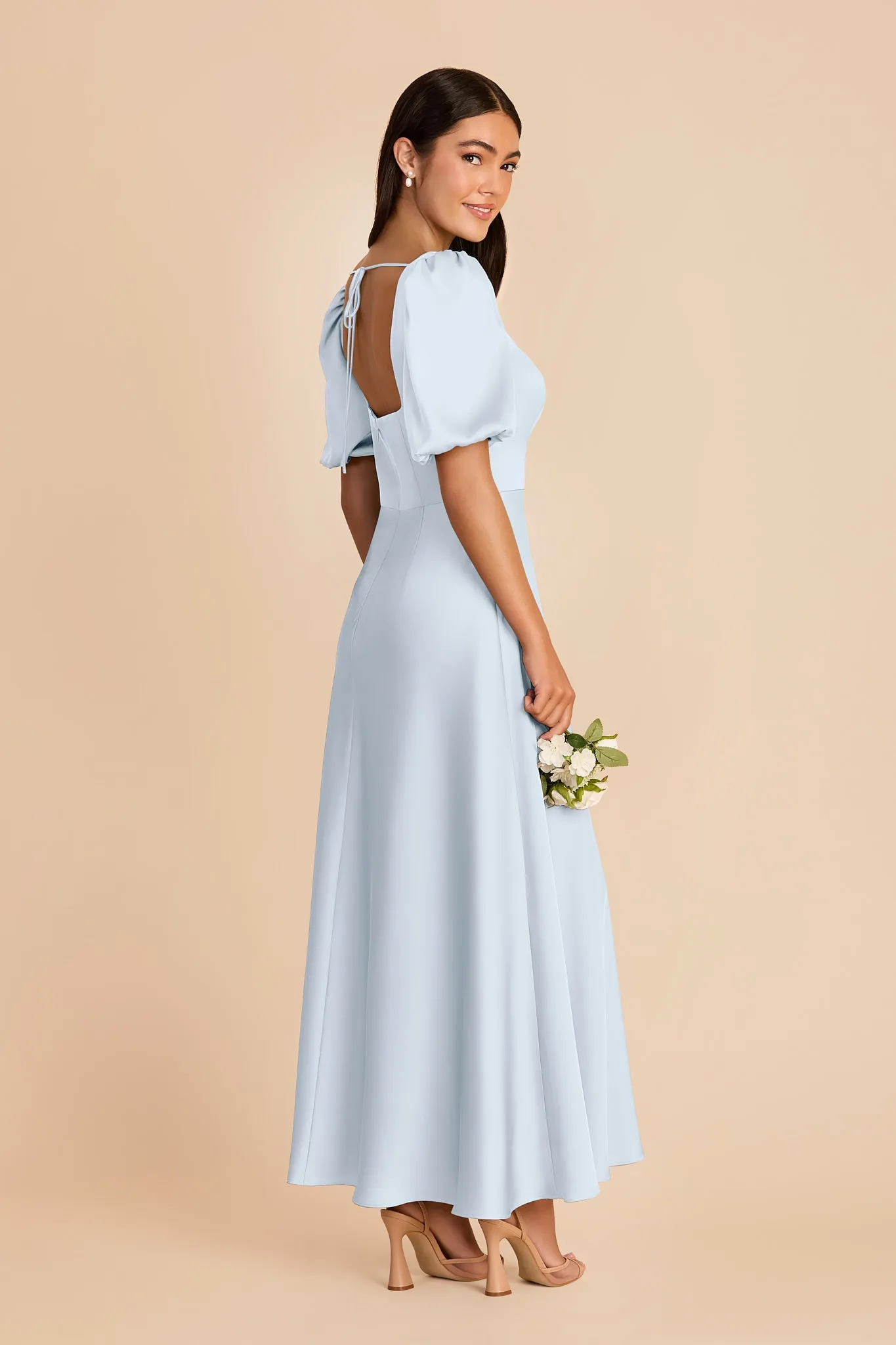 Juliette Matte Satin Dress - Mist Blue sold by Birdy Grey product image thumbnail 4
