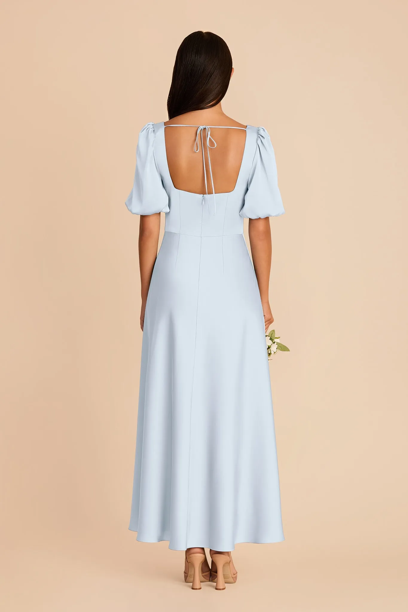 Juliette Matte Satin Dress - Mist Blue sold by Birdy Grey product image thumbnail 5