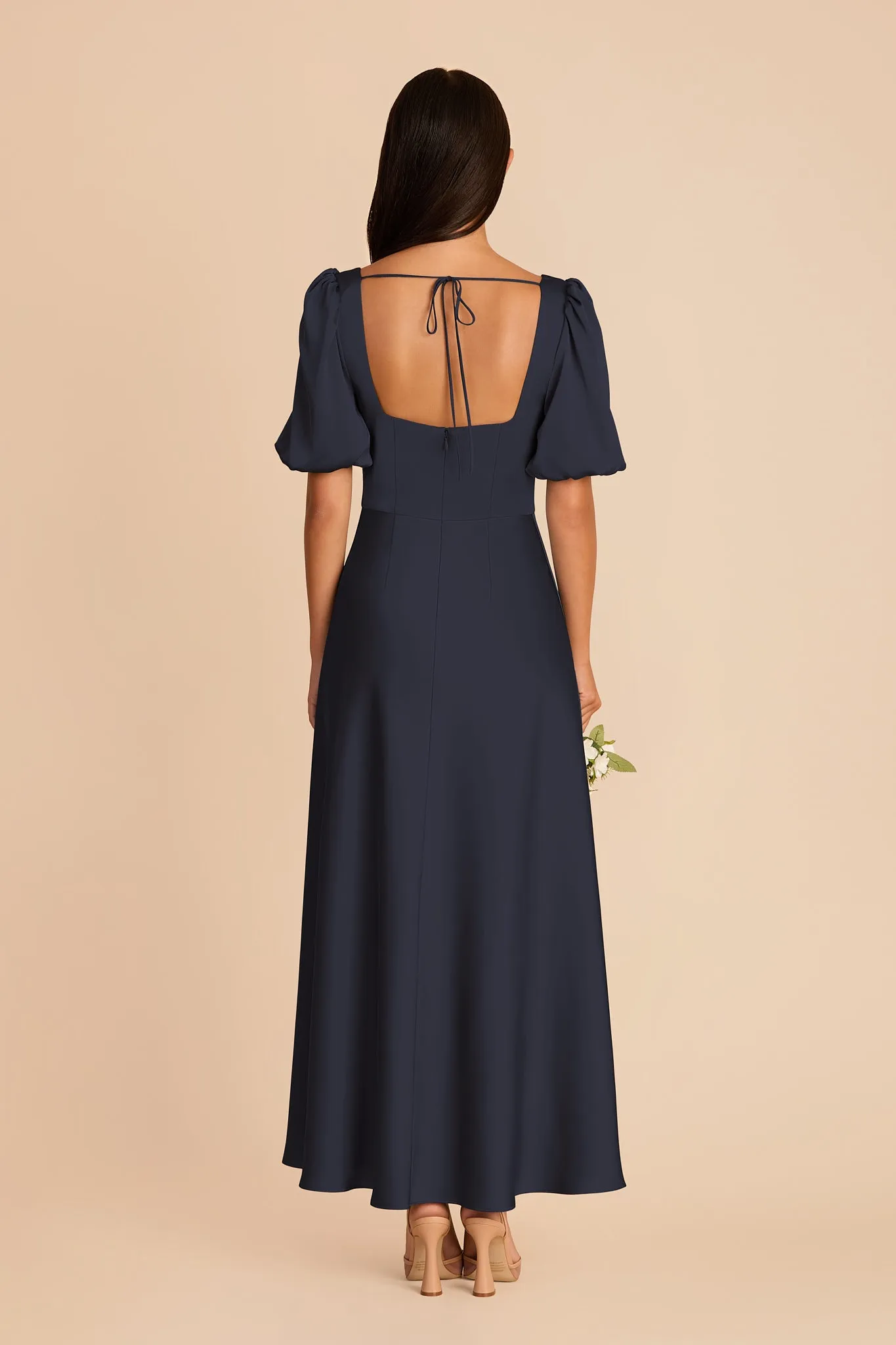Juliette Matte Satin Dress - Navy sold by Birdy Grey product image thumbnail 5