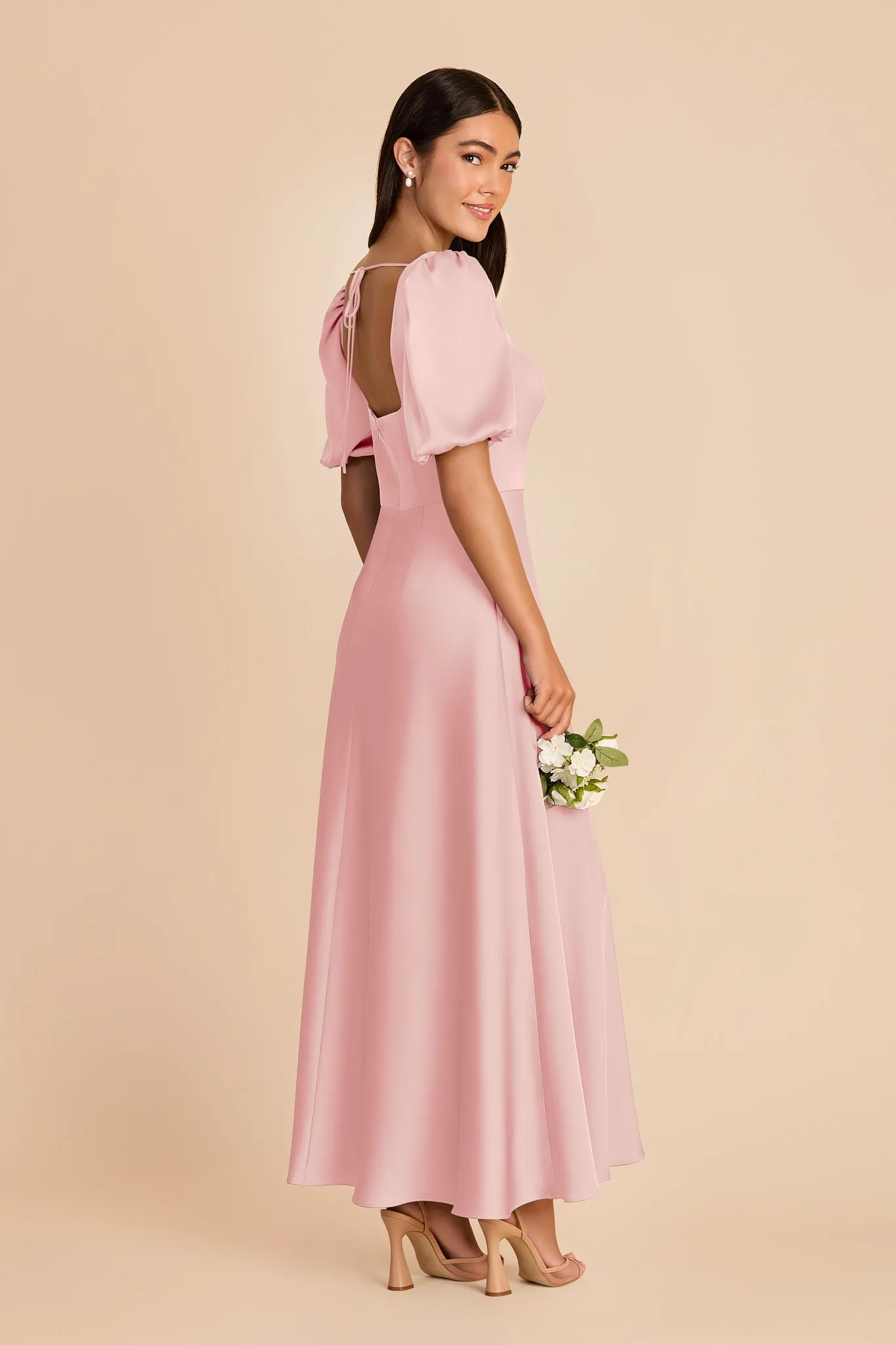 Juliette Matte Satin Dress - Fondant Pink sold by Birdy Grey product image thumbnail 4