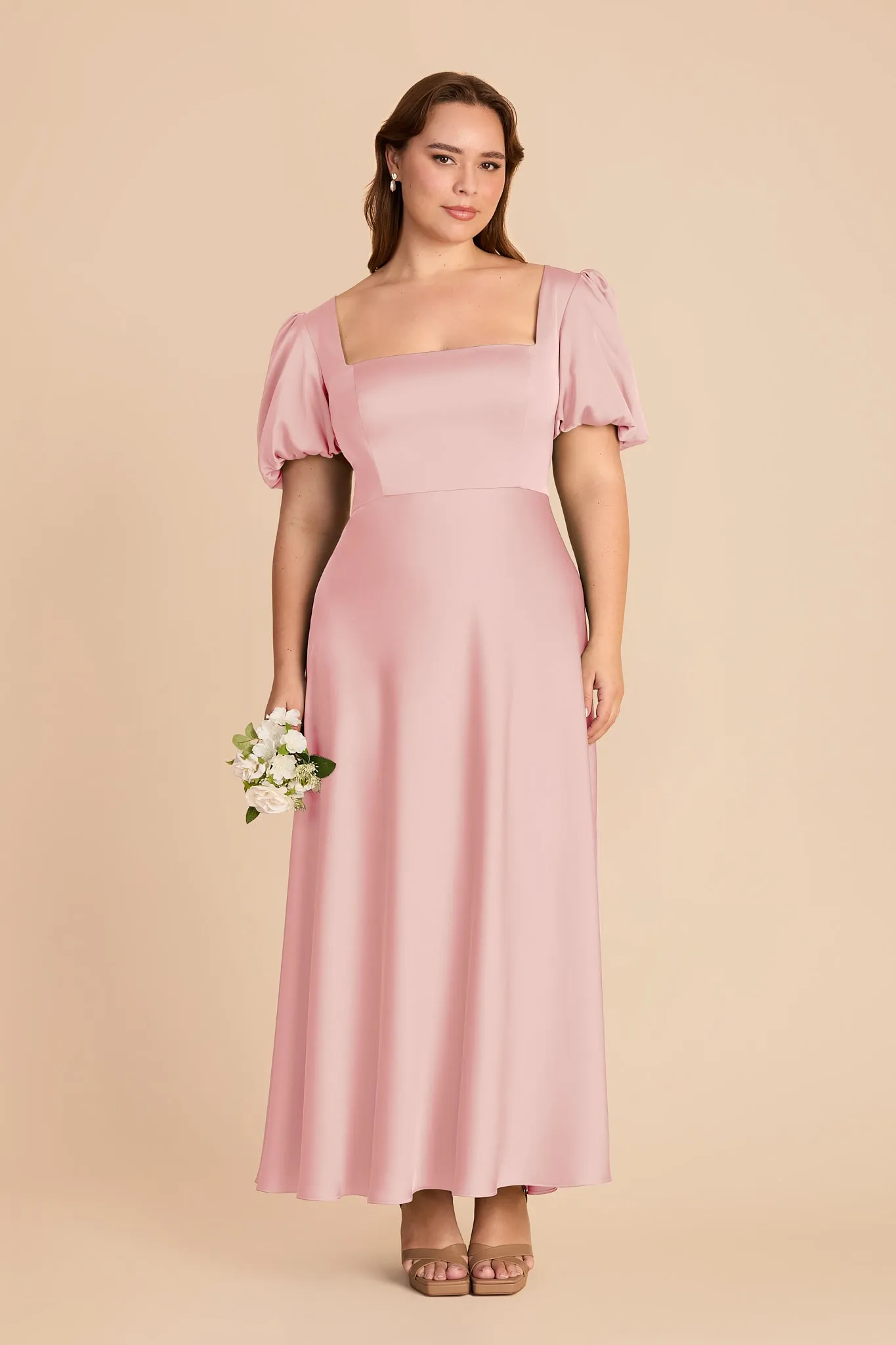 Juliette Matte Satin Dress - Fondant Pink sold by Birdy Grey product image thumbnail 2