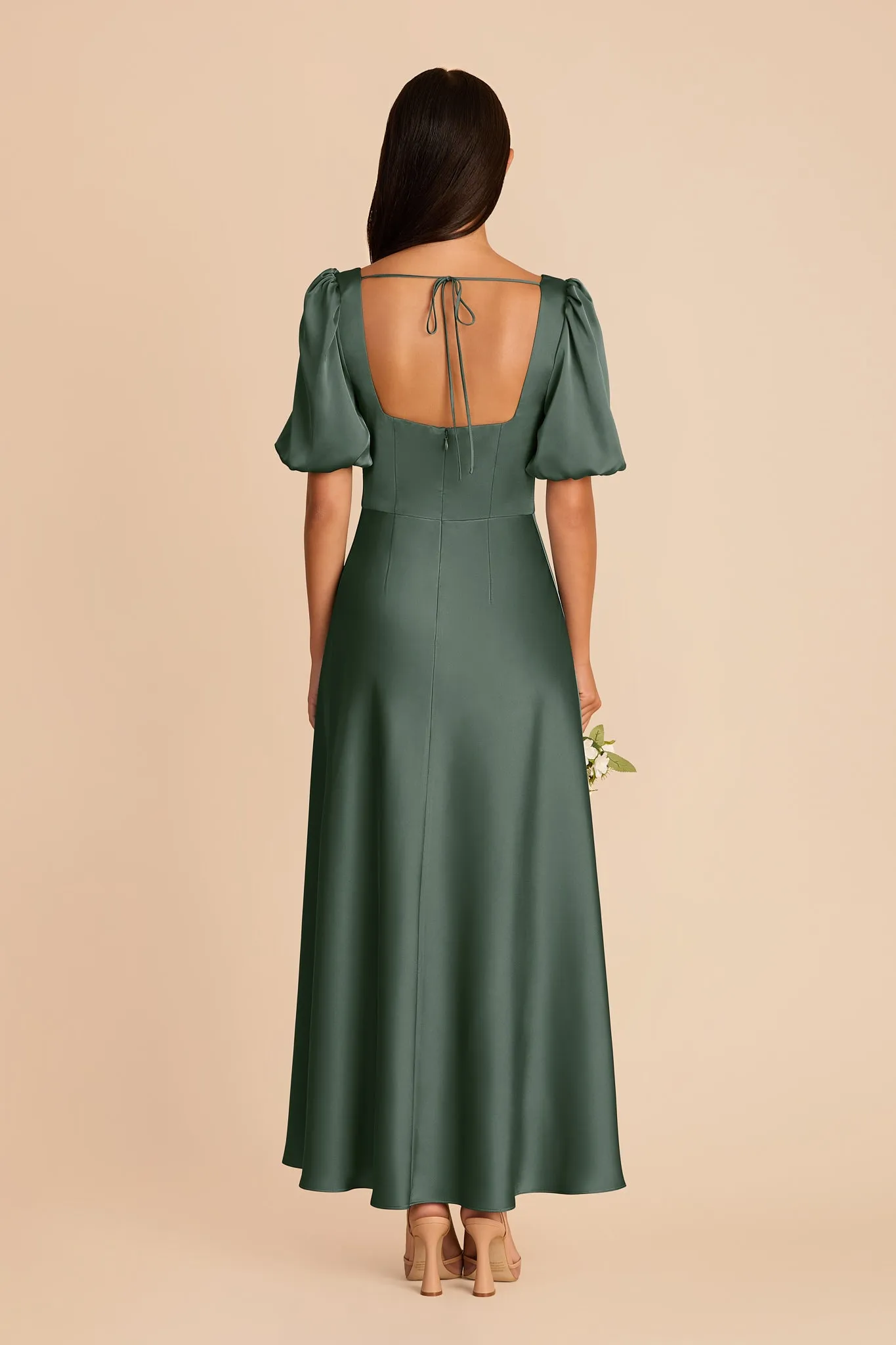 Juliette Matte Satin Dress - Eucalyptus sold by Birdy Grey product image thumbnail 5