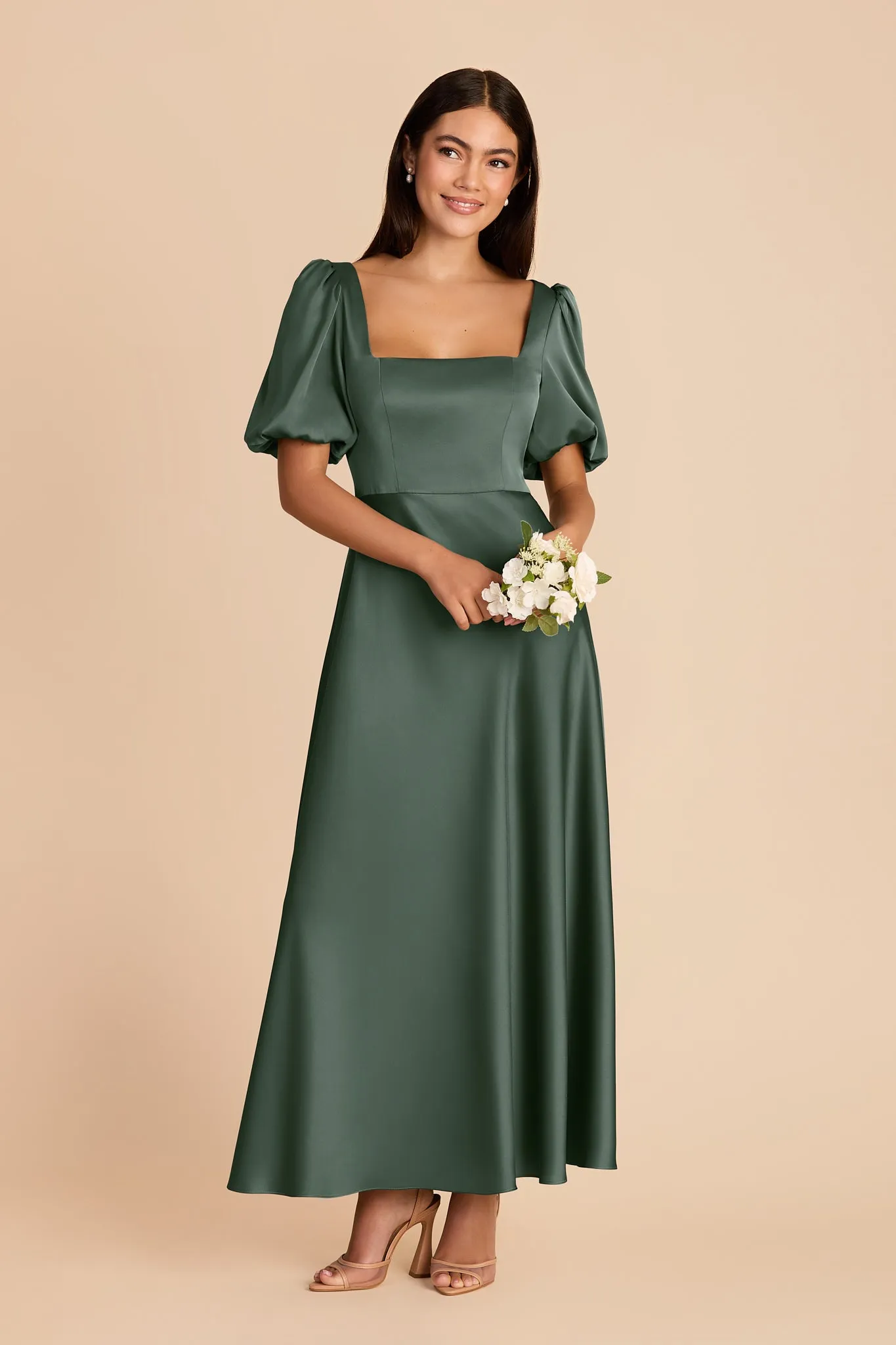 Juliette Matte Satin Dress - Eucalyptus sold by Birdy Grey product image thumbnail 3