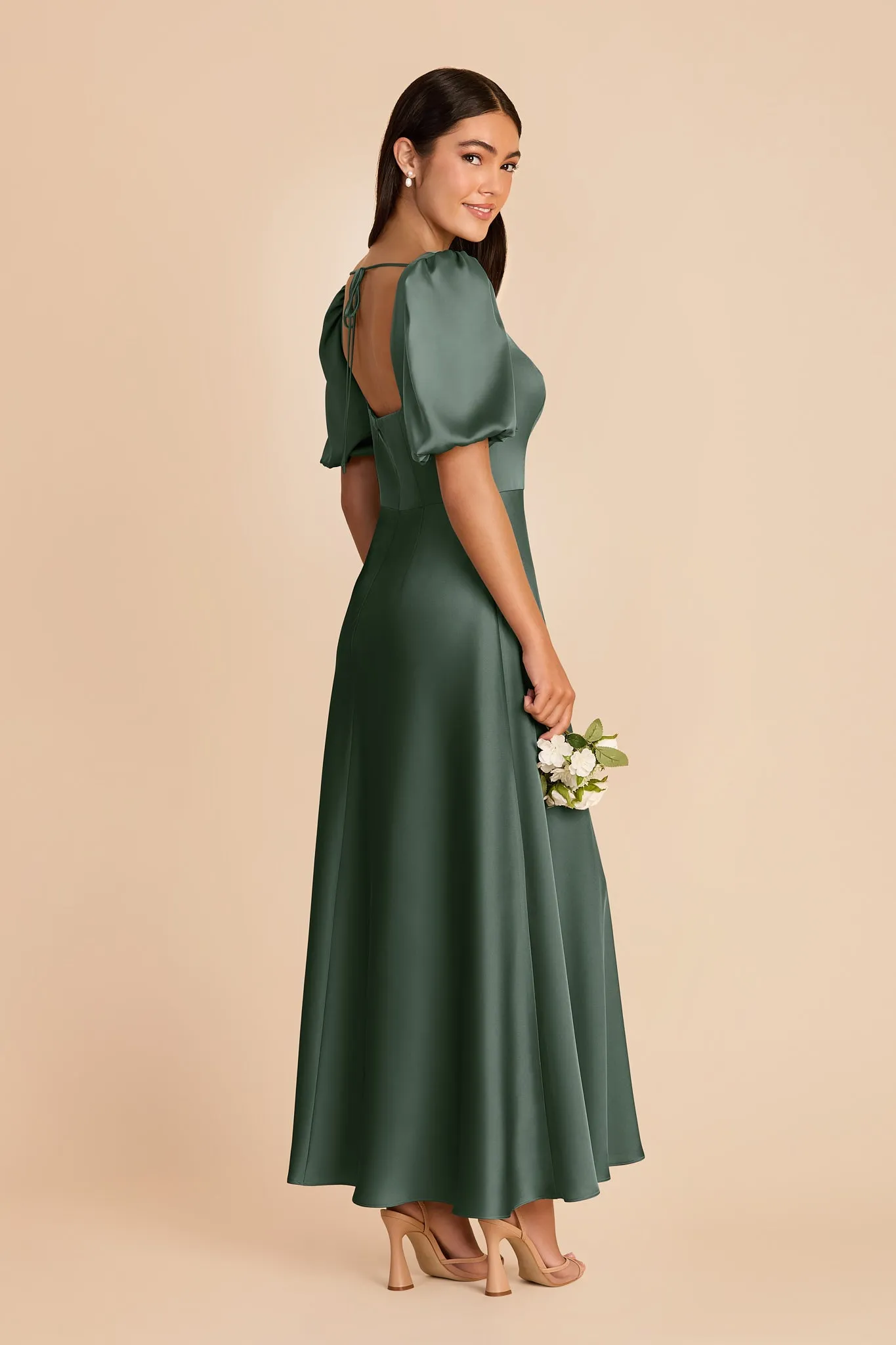 Juliette Matte Satin Dress - Eucalyptus sold by Birdy Grey product image thumbnail 4