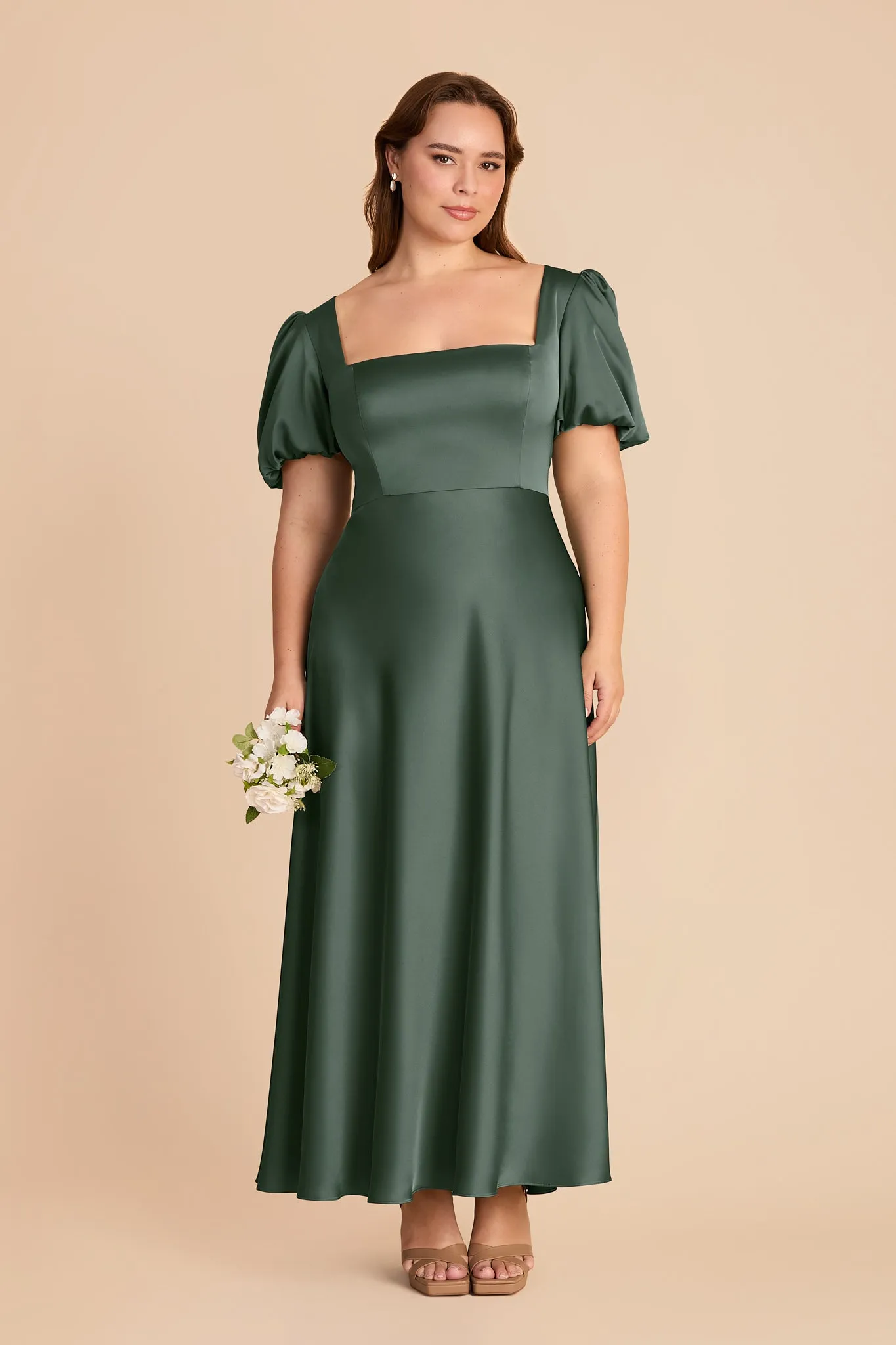Juliette Matte Satin Dress - Eucalyptus sold by Birdy Grey product image thumbnail 2