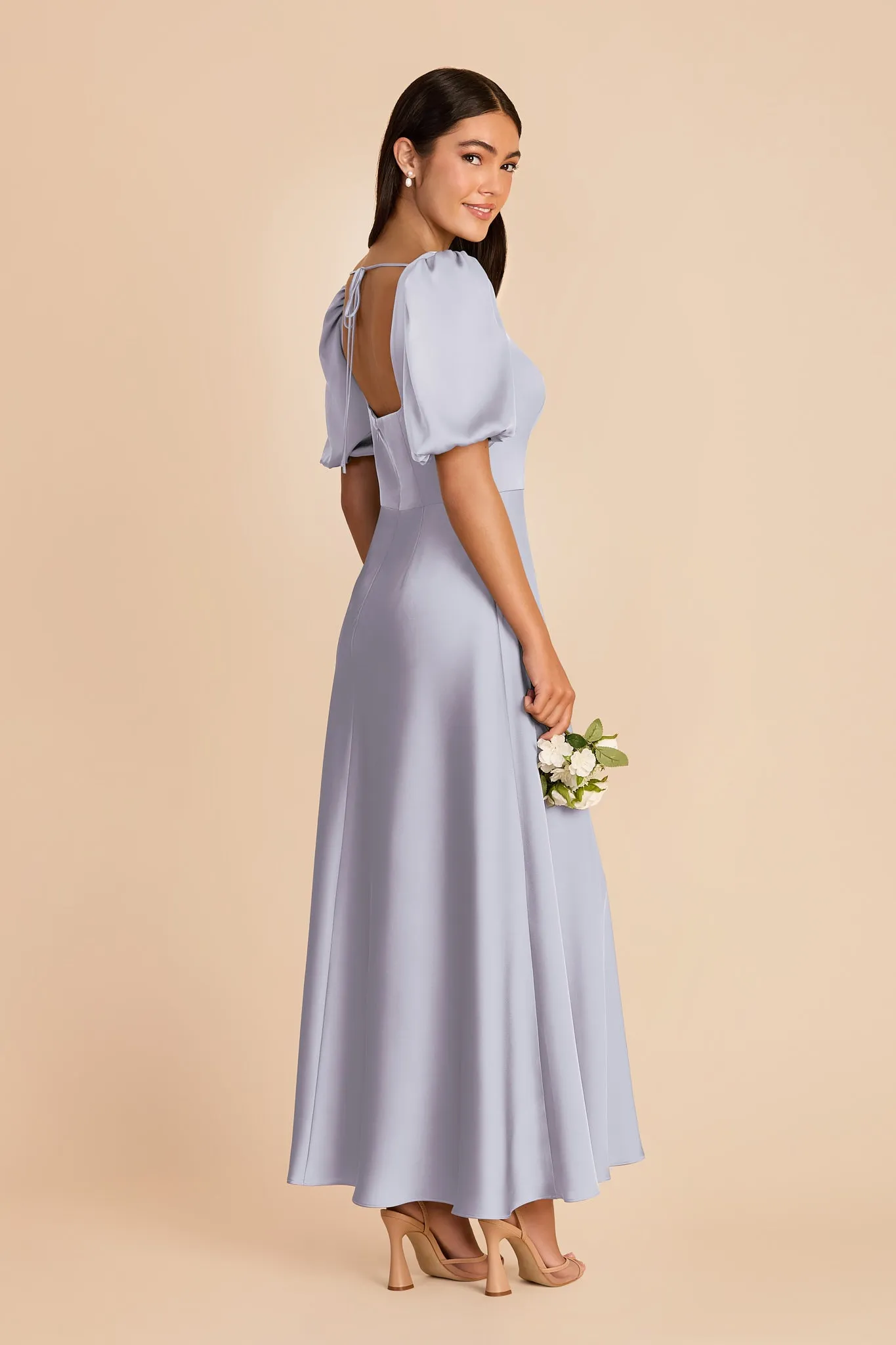 Juliette Matte Satin Dress - Periwinkle Blue sold by Birdy Grey product image thumbnail 4