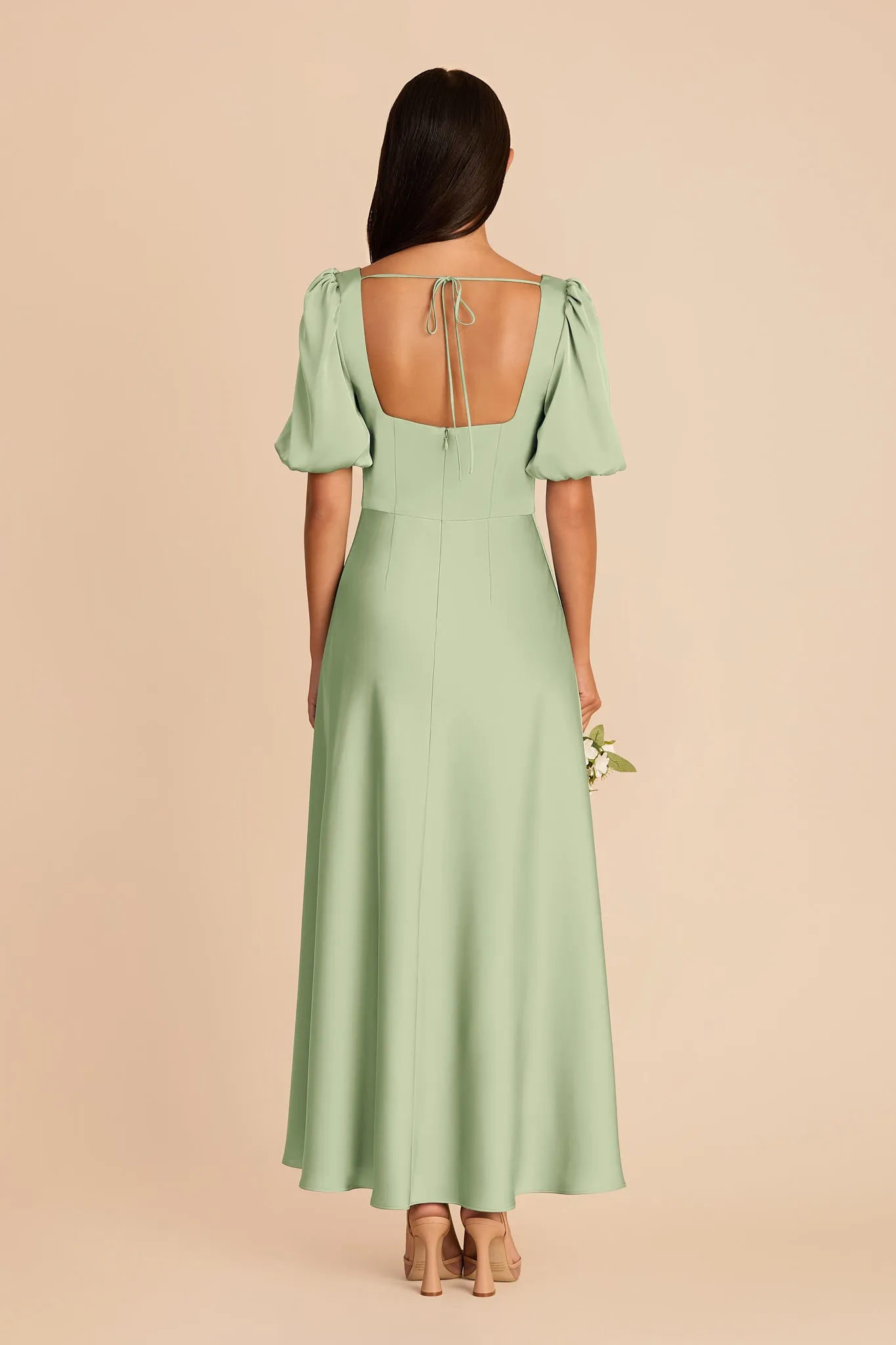 Juliette Matte Satin Dress - Pistachio sold by Birdy Grey product image thumbnail 5