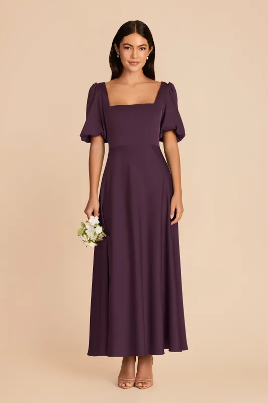 Juliette Matte Satin Dress - Plum made by Birdy Grey