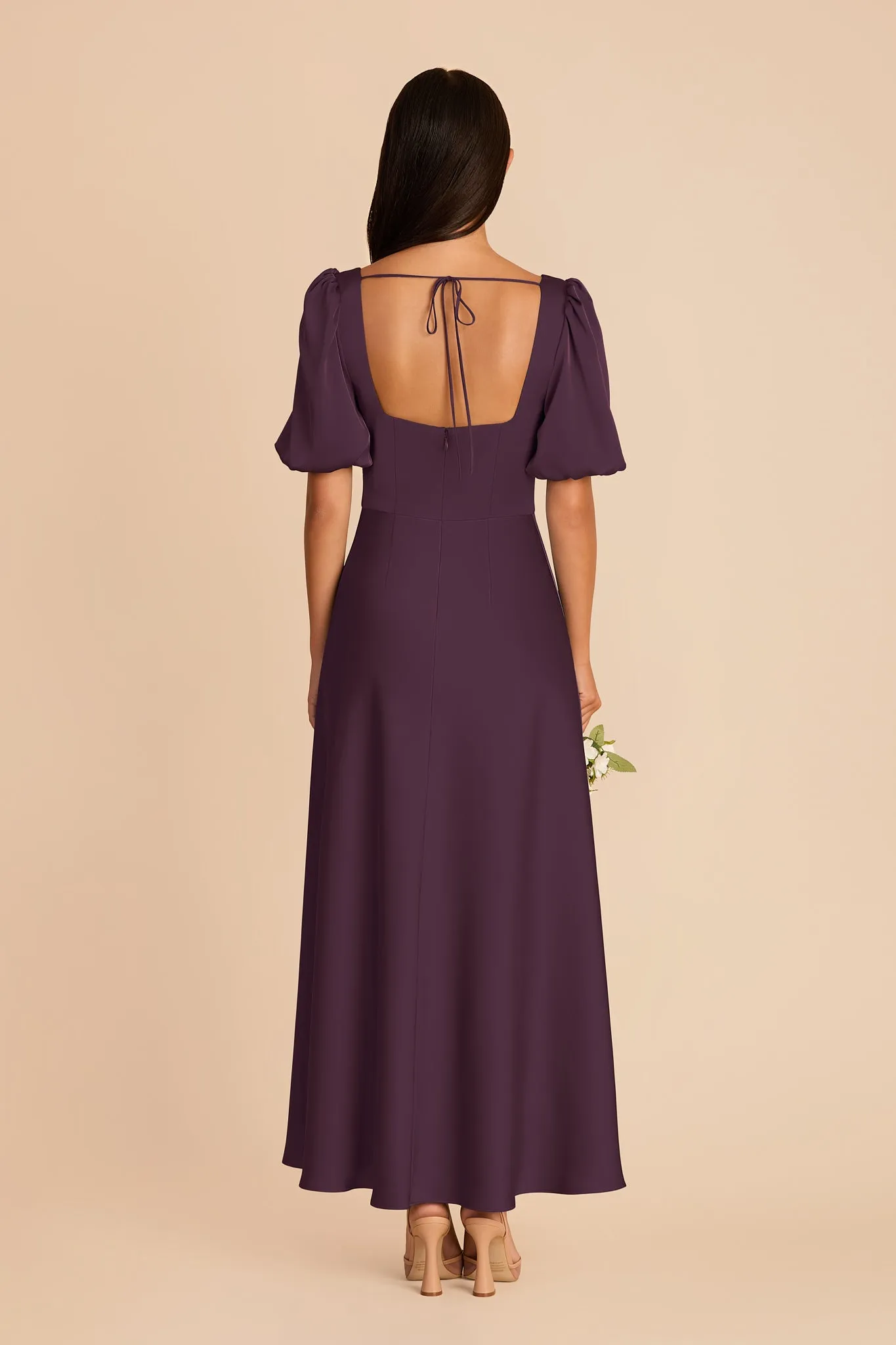Juliette Matte Satin Dress - Plum sold by Birdy Grey product image thumbnail 5