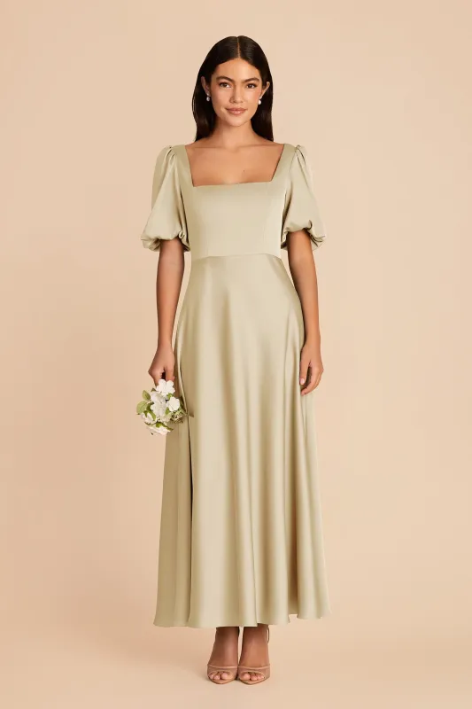 Juliette Matte Satin Dress - Prosecco made by Birdy Grey