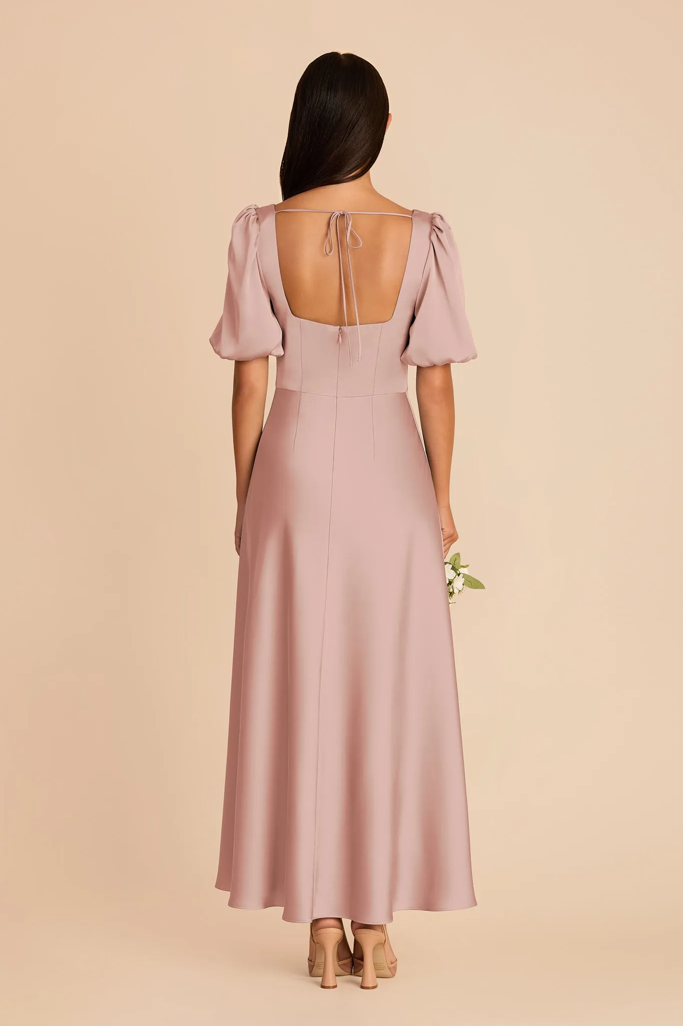 Juliette Matte Satin Dress - English Rose sold by Birdy Grey product image thumbnail 5
