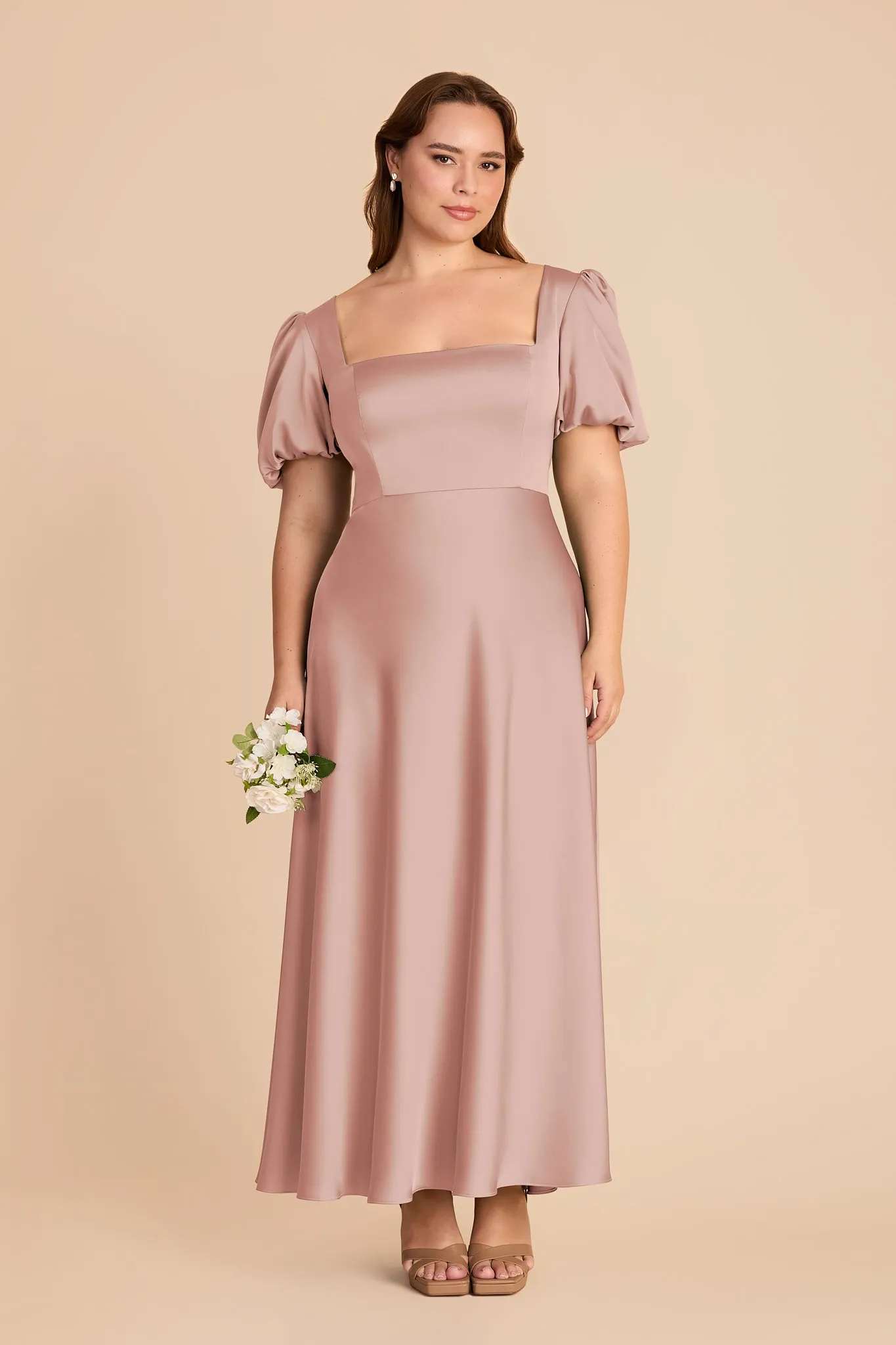 Juliette Matte Satin Dress - English Rose sold by Birdy Grey product image thumbnail 2