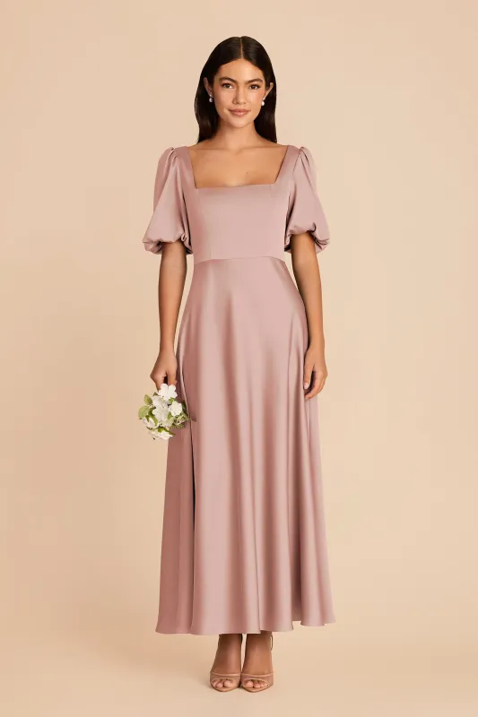 Juliette Matte Satin Dress - English Rose made by Birdy Grey