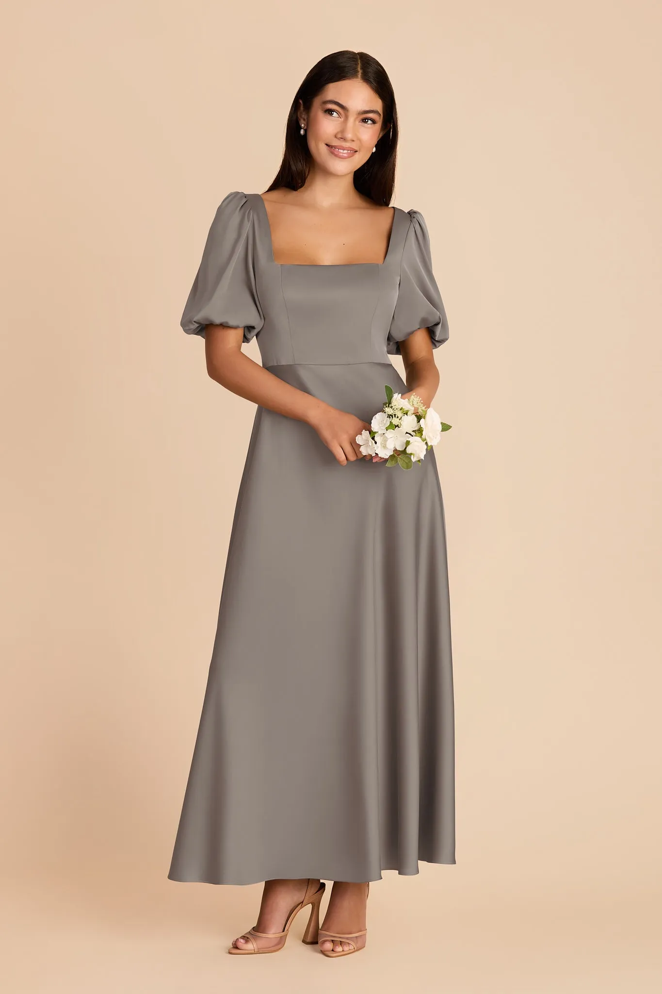 Juliette Matte Satin Dress - Quartz sold by Birdy Grey product image thumbnail 3