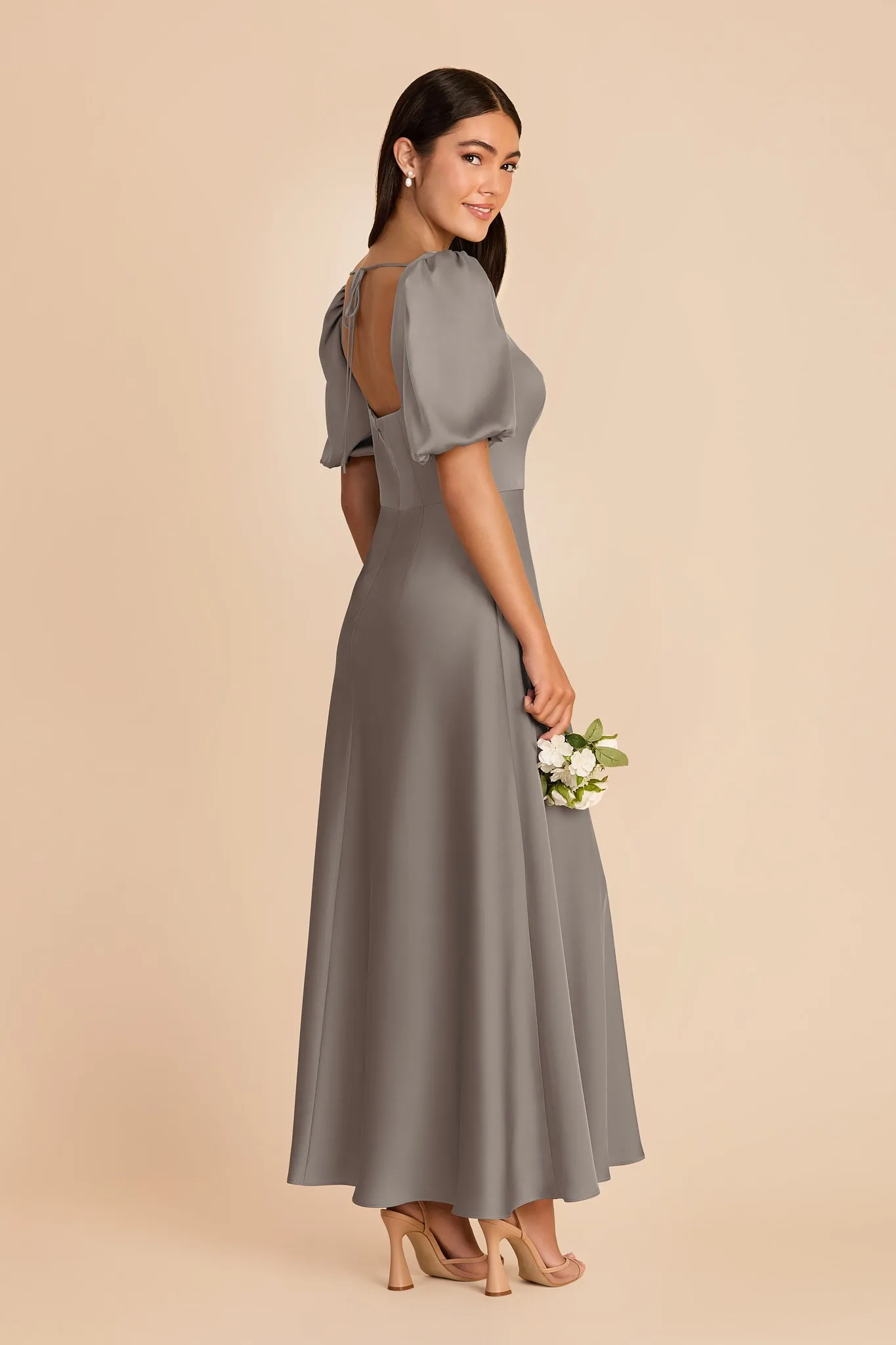 Juliette Matte Satin Dress - Quartz sold by Birdy Grey product image thumbnail 4