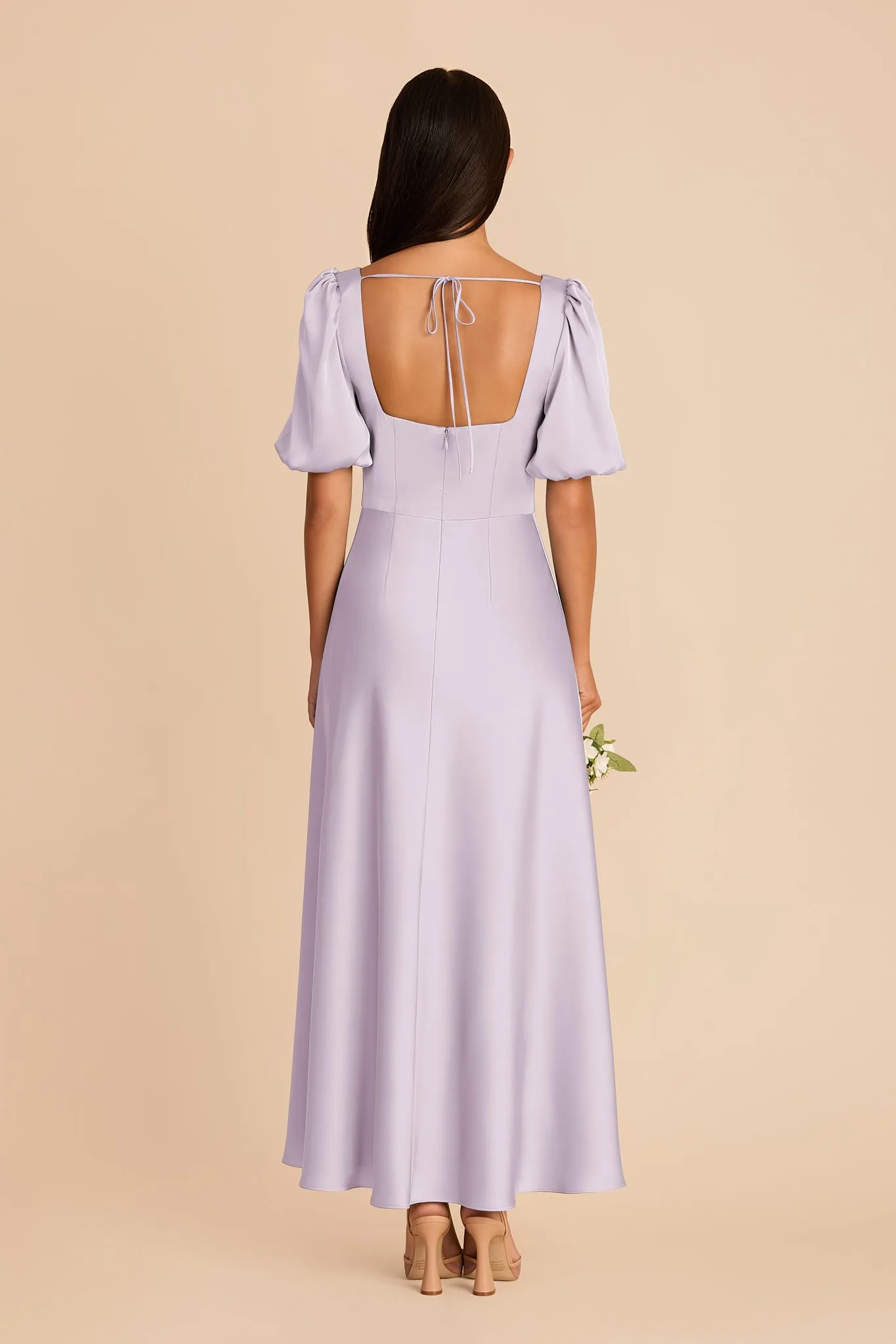 Juliette Matte Satin Dress - Dusty Lilac sold by Birdy Grey product image thumbnail 5