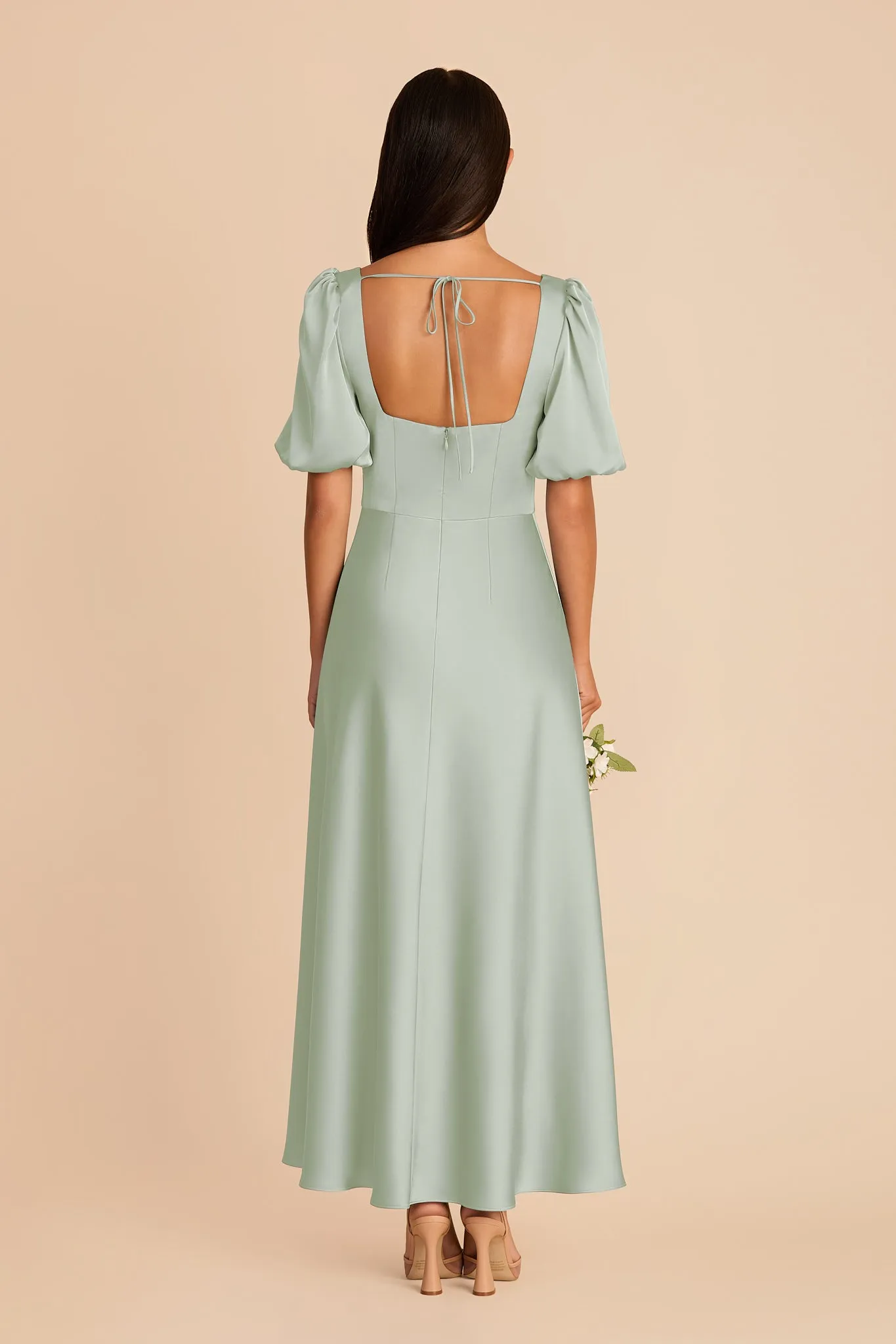 Juliette Matte Satin Dress - Sage sold by Birdy Grey product image thumbnail 5