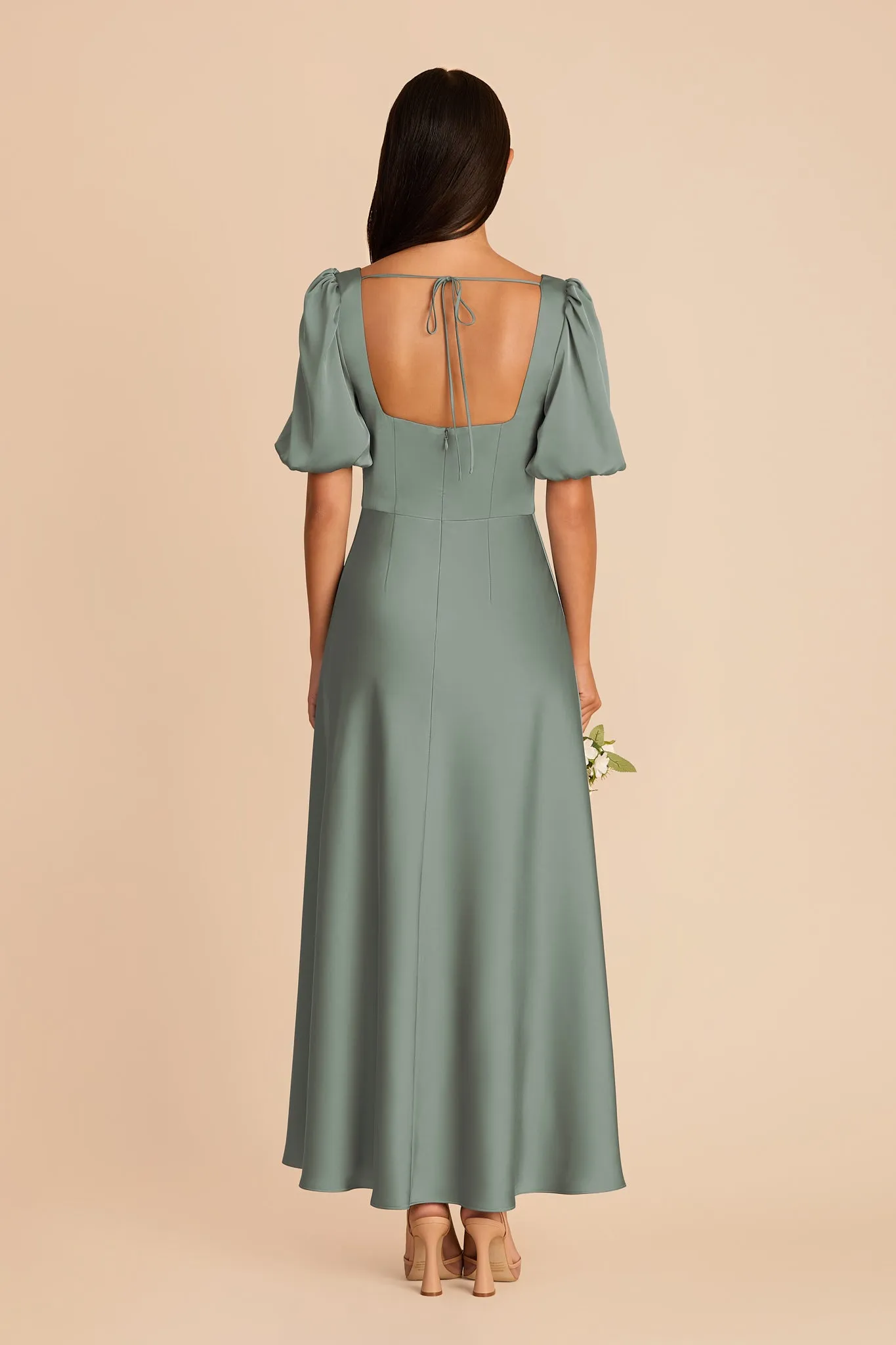 Juliette Matte Satin Dress - Sea Glass sold by Birdy Grey product image thumbnail 5