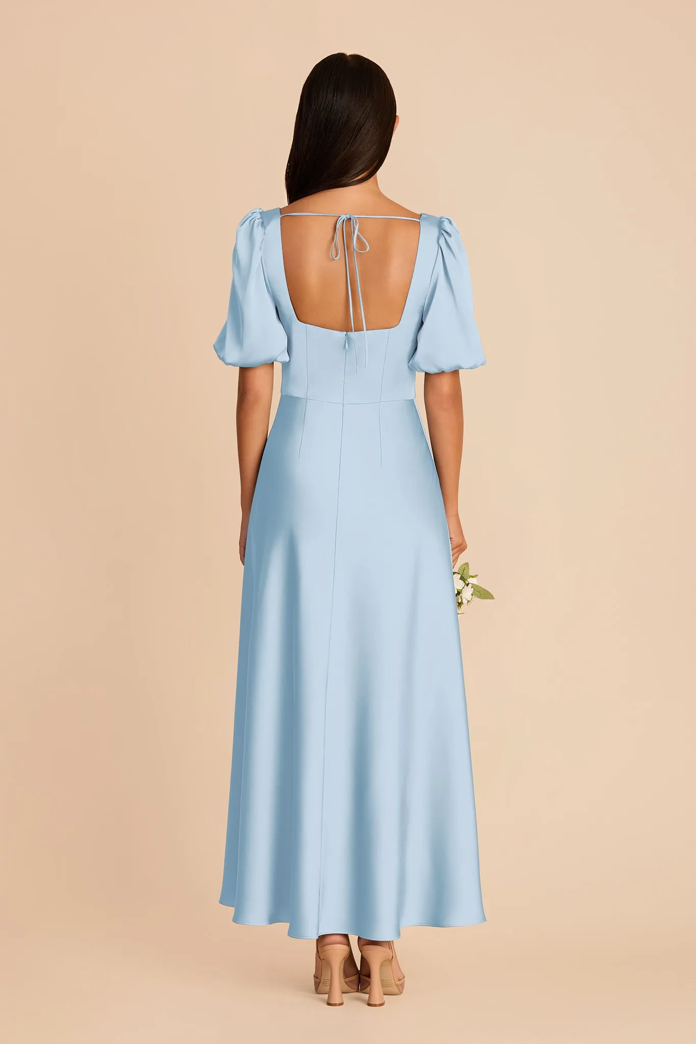 Juliette Matte Satin Dress - Sky Blue sold by Birdy Grey product image thumbnail 5
