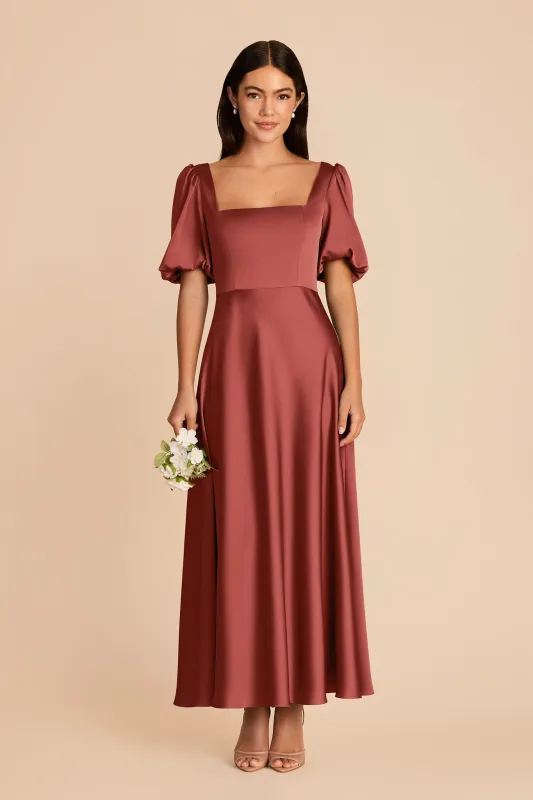 Juliette Matte Satin Dress - Spice made by Birdy Grey