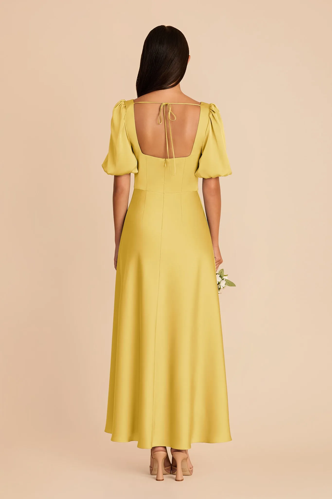 Juliette Matte Satin Dress - Sunflower Yellow sold by Birdy Grey product image thumbnail 5