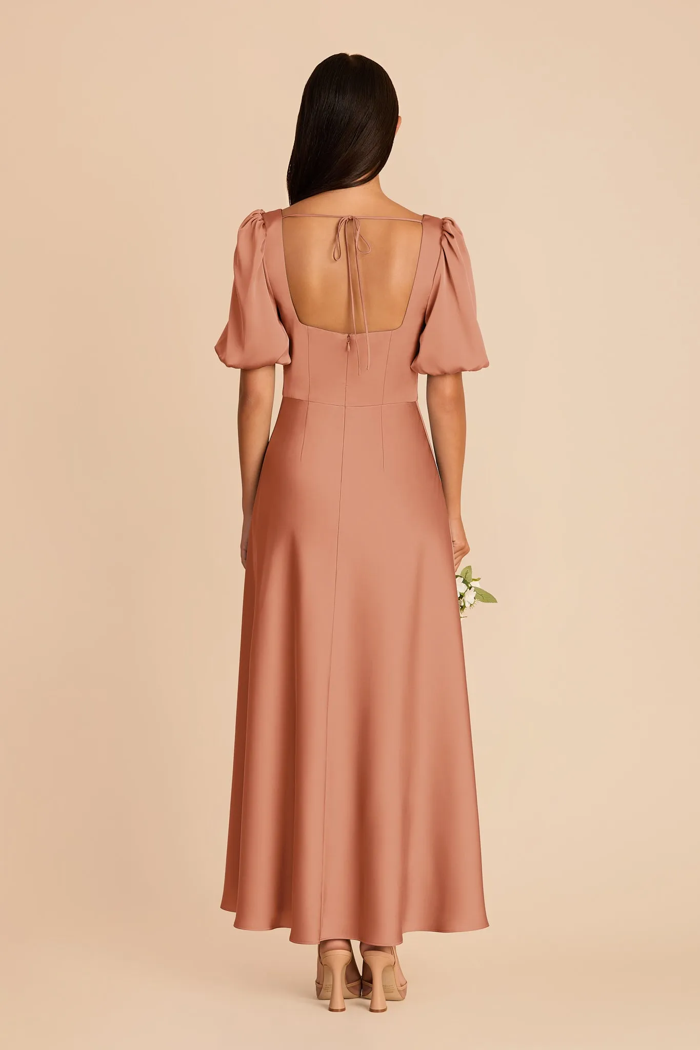 Juliette Matte Satin Dress - Terracotta sold by Birdy Grey product image thumbnail 5