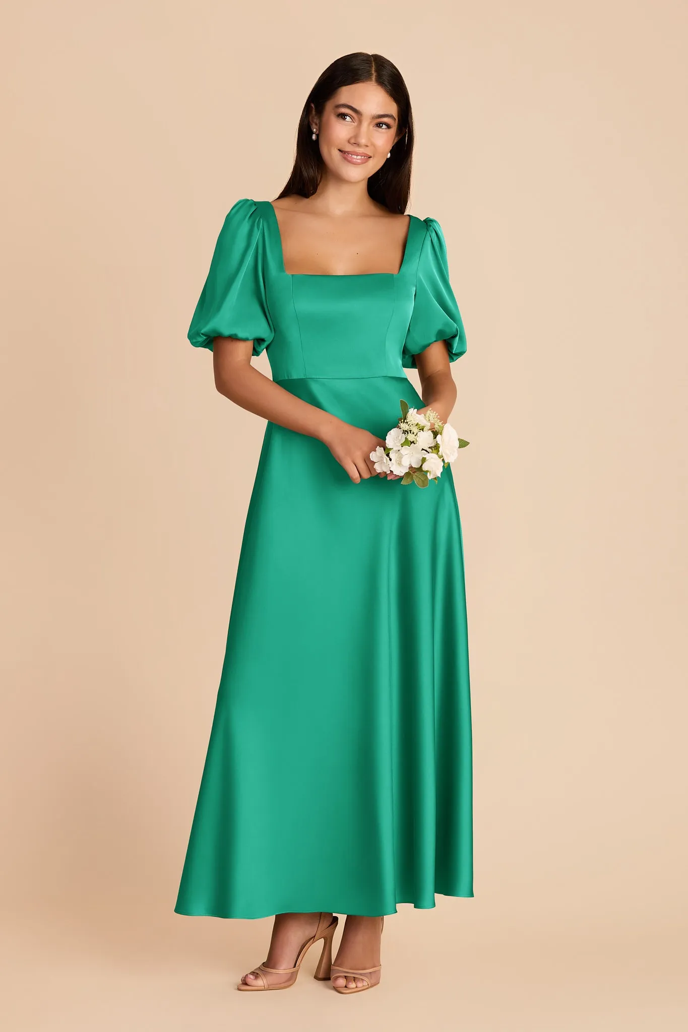 Juliette Matte Satin Dress - Turquoise sold by Birdy Grey product image thumbnail 3