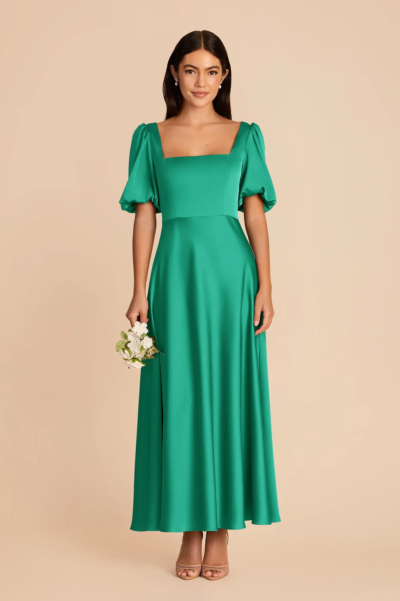 Juliette Matte Satin Dress - Turquoise sold by Birdy Grey