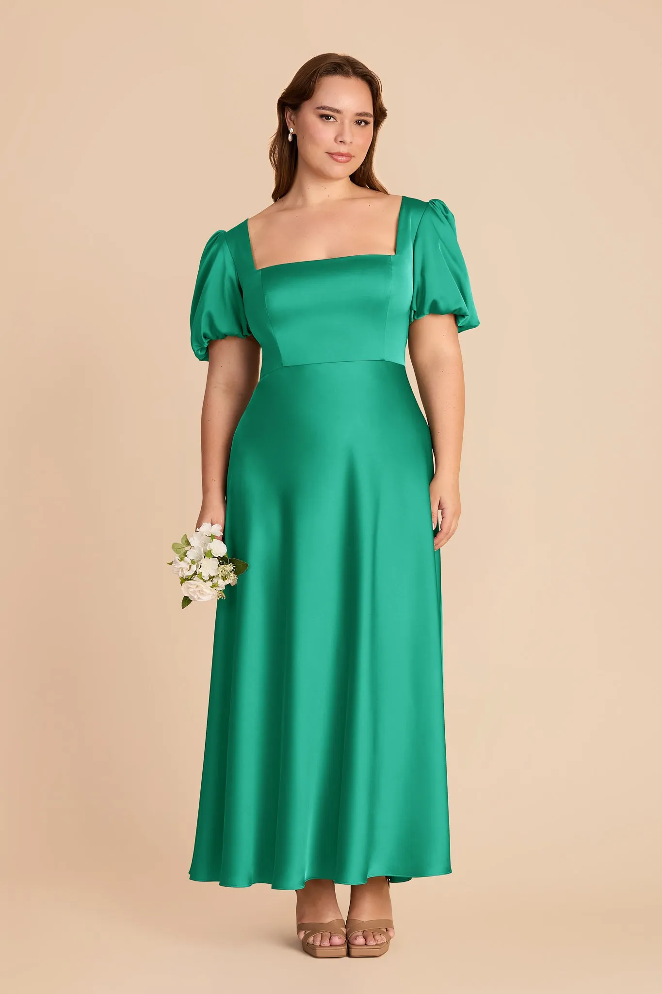 Juliette Matte Satin Dress - Turquoise sold by Birdy Grey product image thumbnail 2