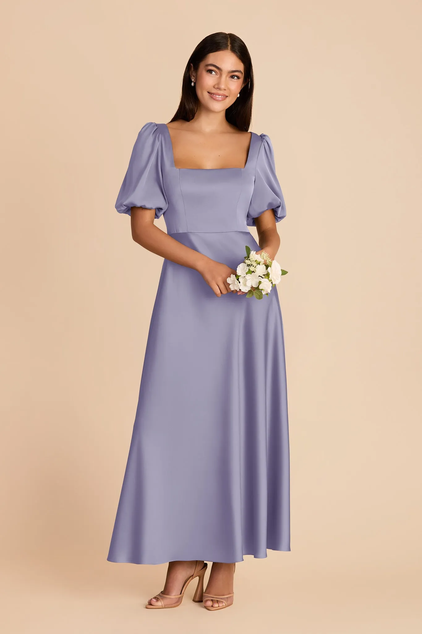 Juliette Matte Satin Dress - Wisteria sold by Birdy Grey product image thumbnail 3
