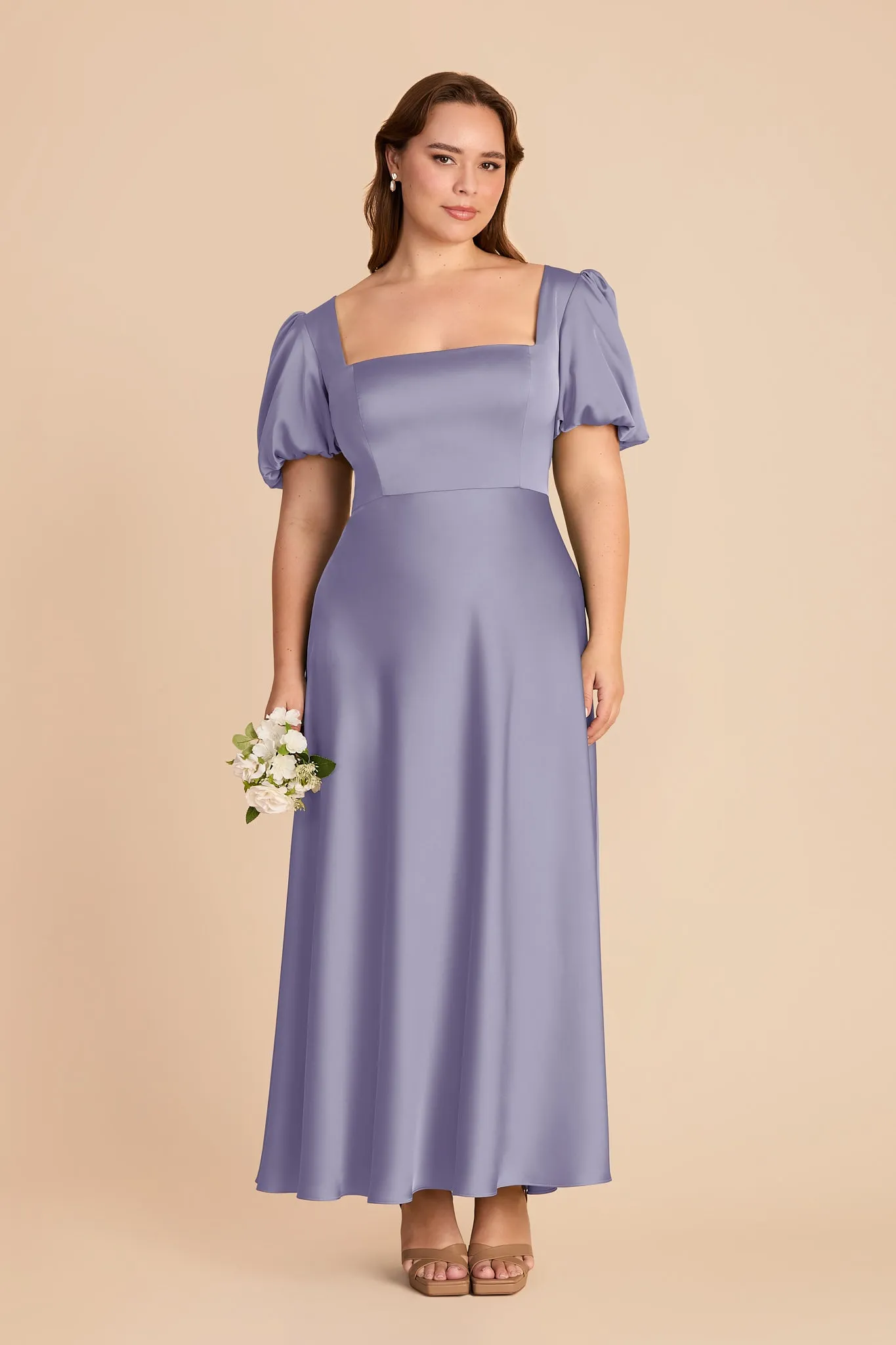 Juliette Matte Satin Dress - Wisteria sold by Birdy Grey product image thumbnail 2