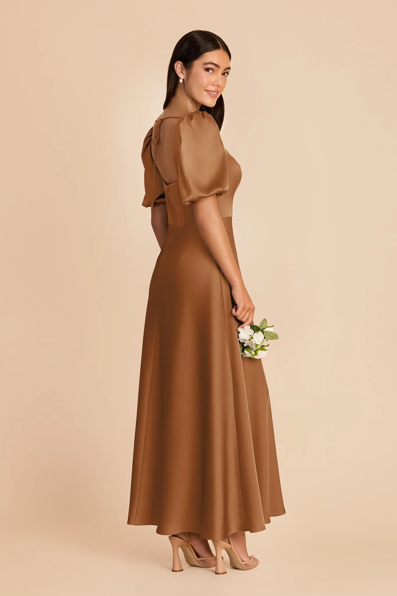 Juliette Matte Satin Dress - Copper sold by Birdy Grey product image thumbnail 4