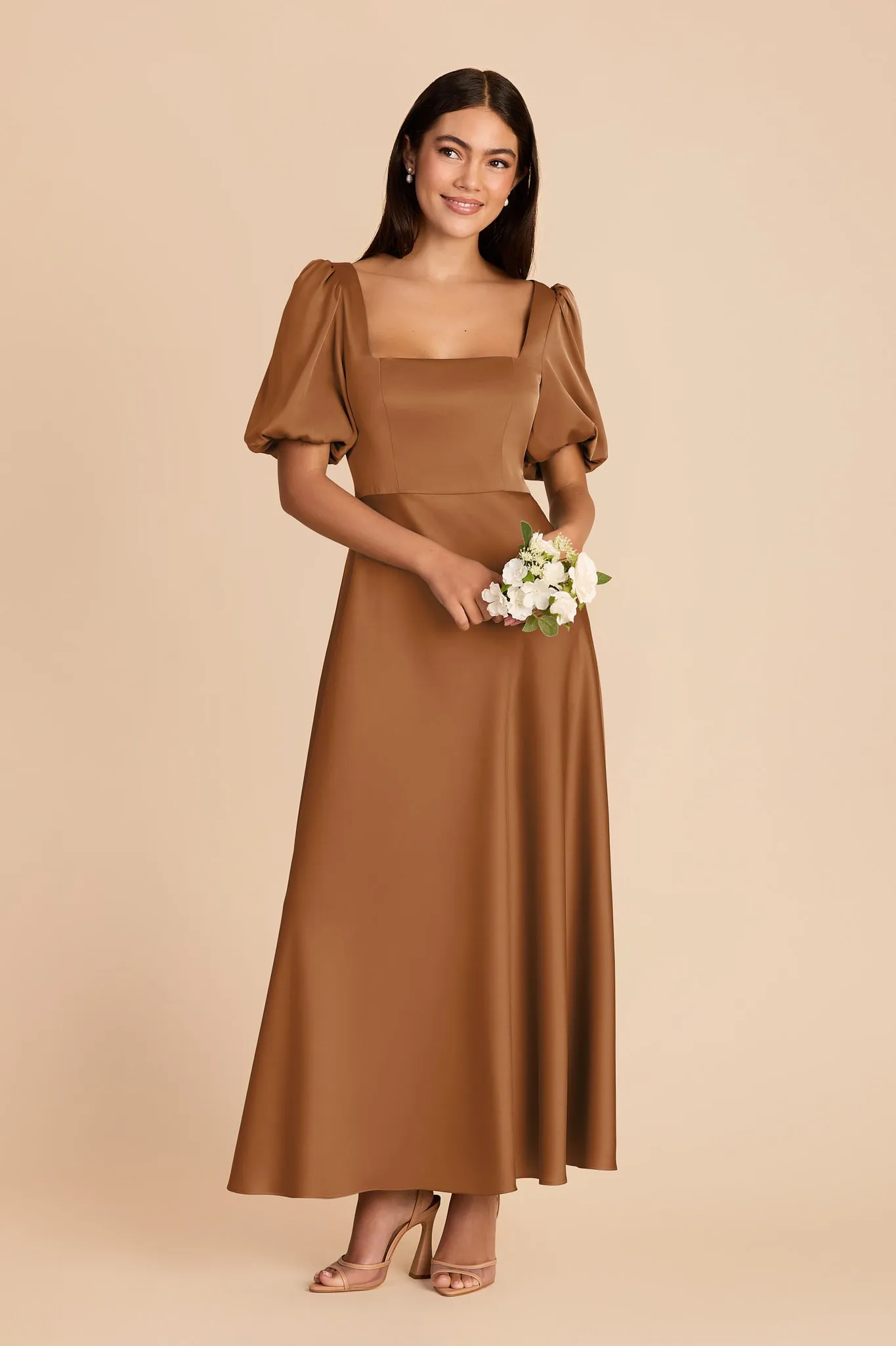 Juliette Matte Satin Dress - Copper sold by Birdy Grey product image thumbnail 3