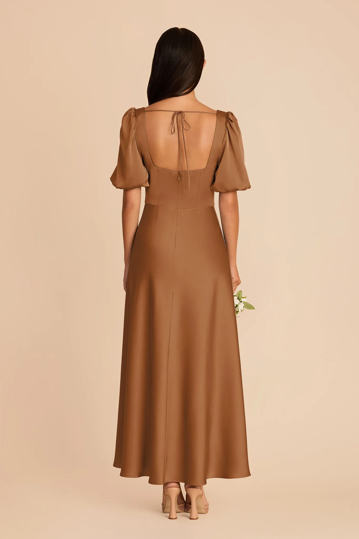 Juliette Matte Satin Dress - Copper sold by Birdy Grey product image thumbnail 5