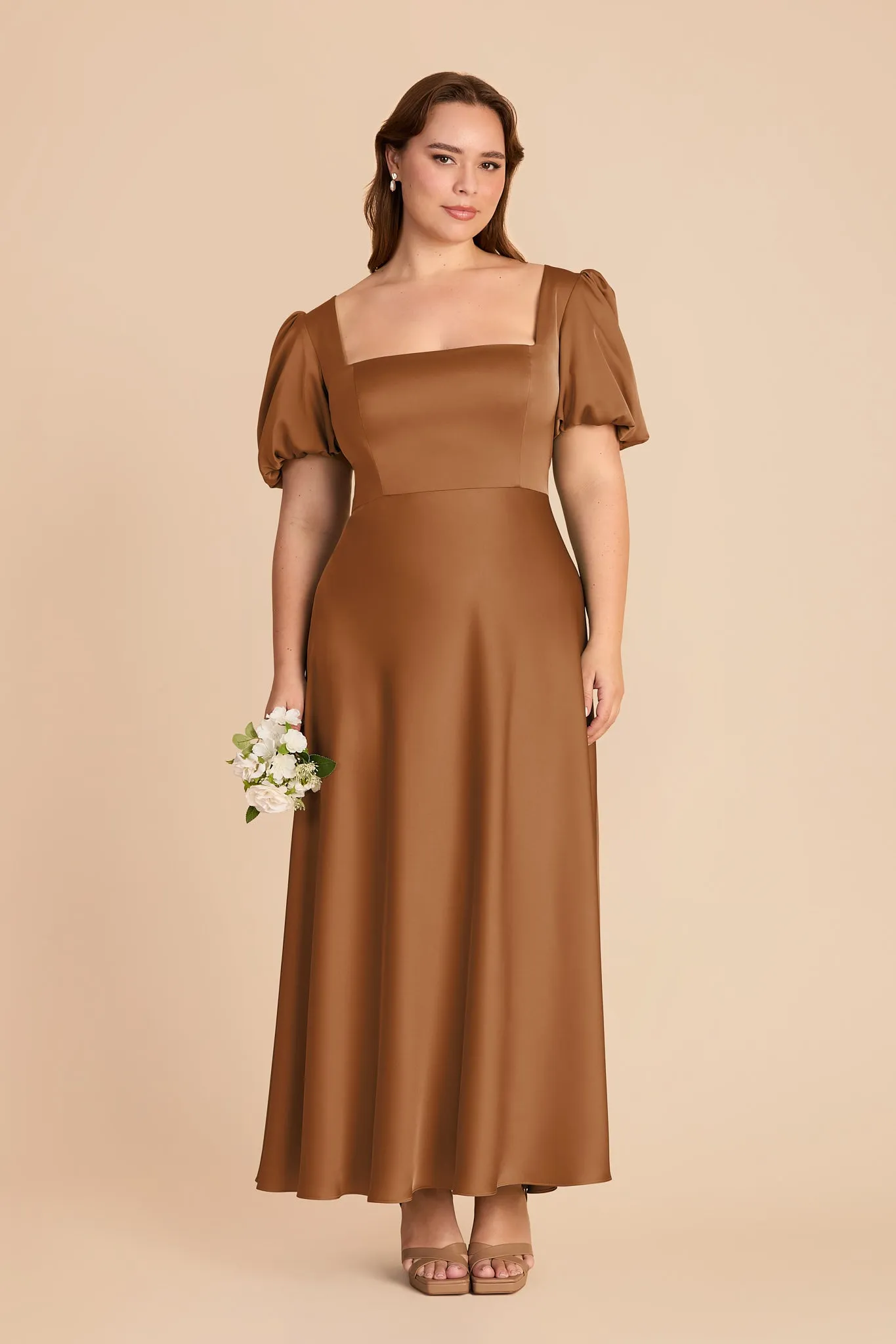 Juliette Matte Satin Dress - Copper sold by Birdy Grey product image thumbnail 2