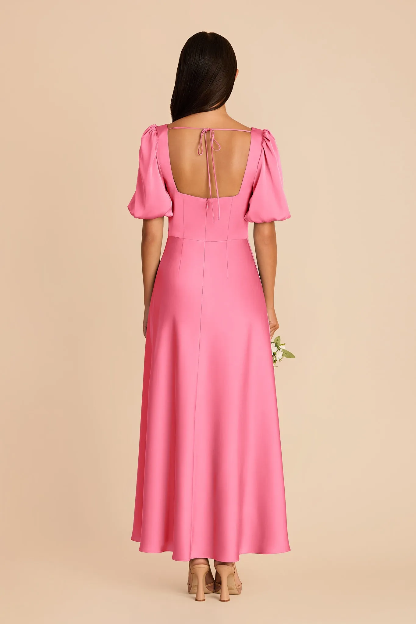 Juliette Matte Satin Dress - Bon Bon Pink sold by Birdy Grey product image thumbnail 5