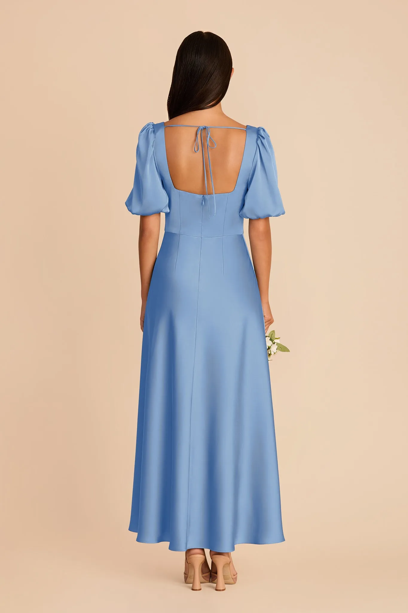 Juliette Matte Satin Dress - Bluebell sold by Birdy Grey product image thumbnail 5