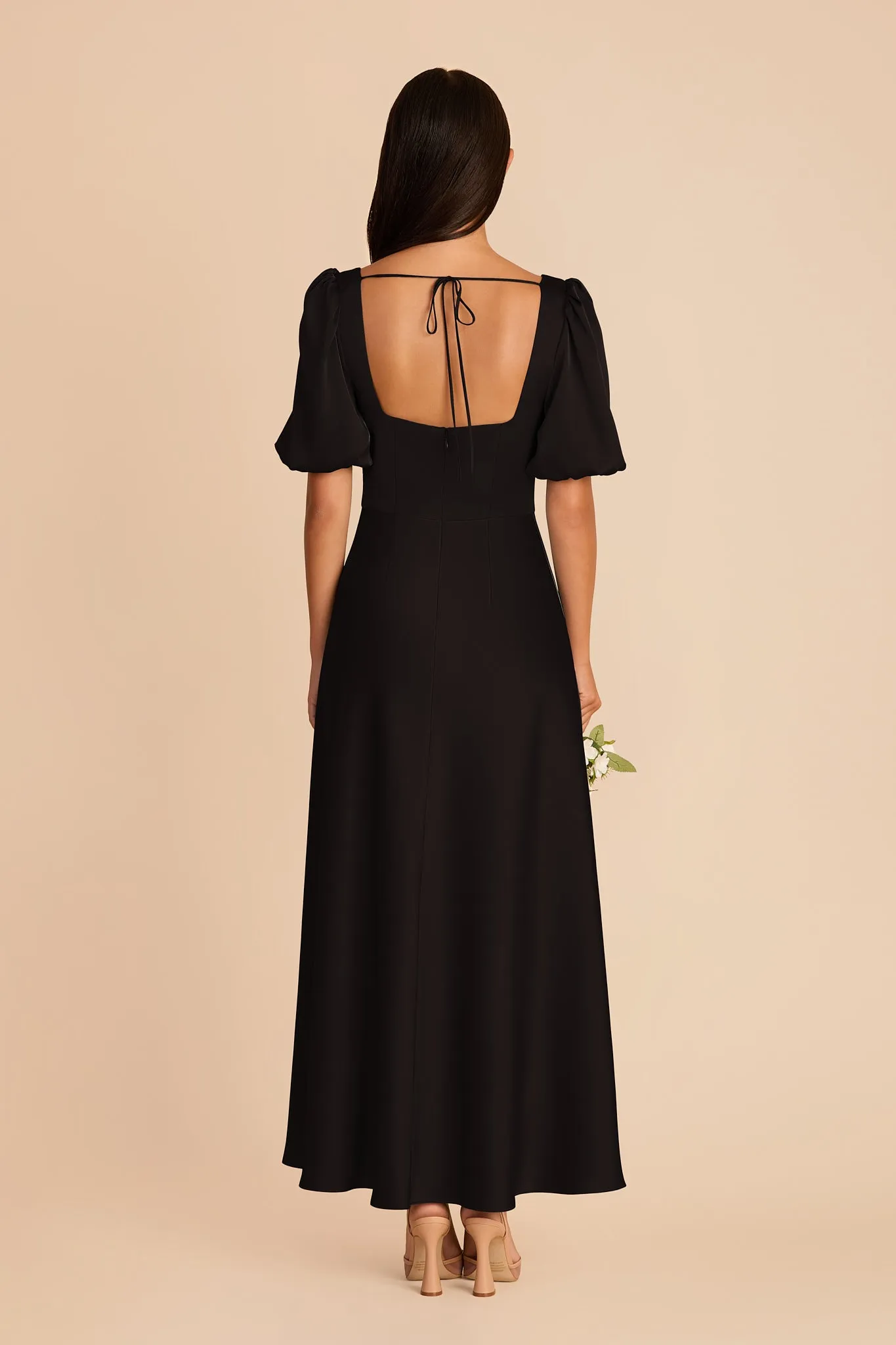 Juliette Matte Satin Dress - Black sold by Birdy Grey product image thumbnail 5