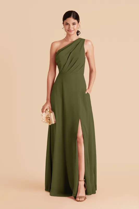 Kira Chiffon Dress With Slit - Martini sold by Birdy Grey