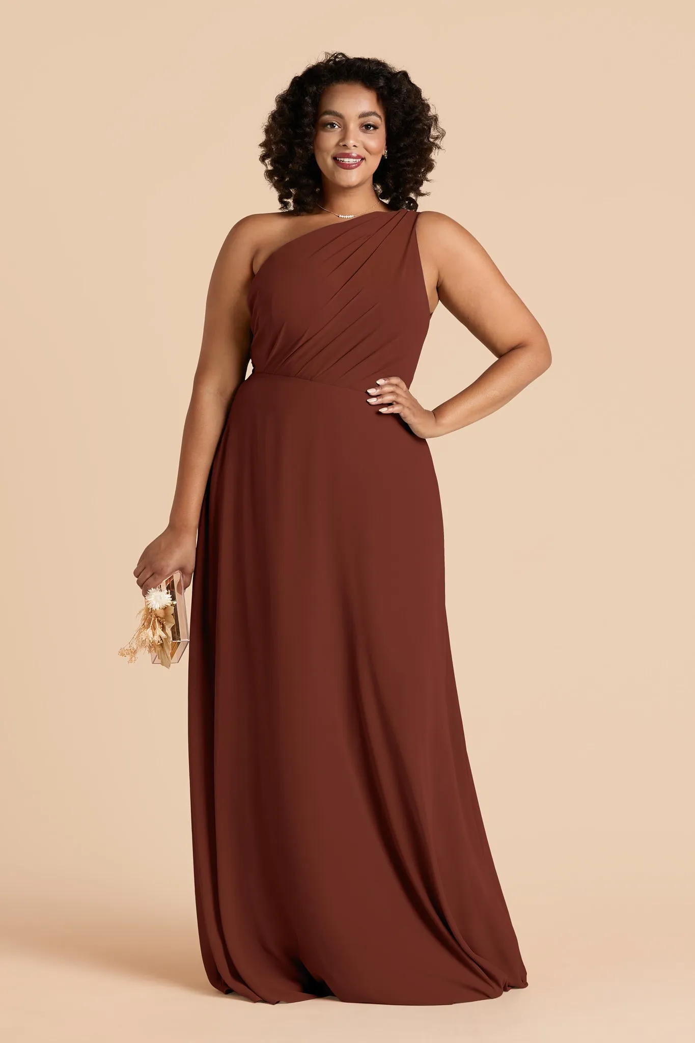 Kira Chiffon Dress - Cognac sold by Birdy Grey product image thumbnail 2