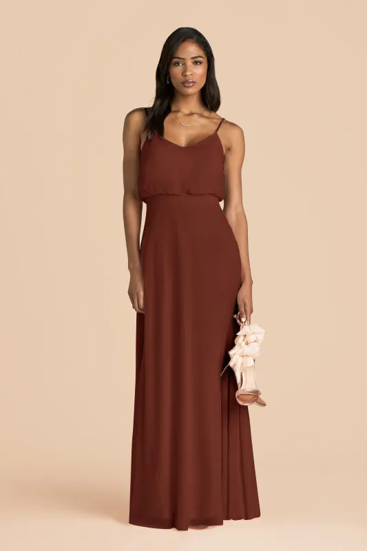 Gwennie Chiffon Dress - Cognac sold by Birdy Grey