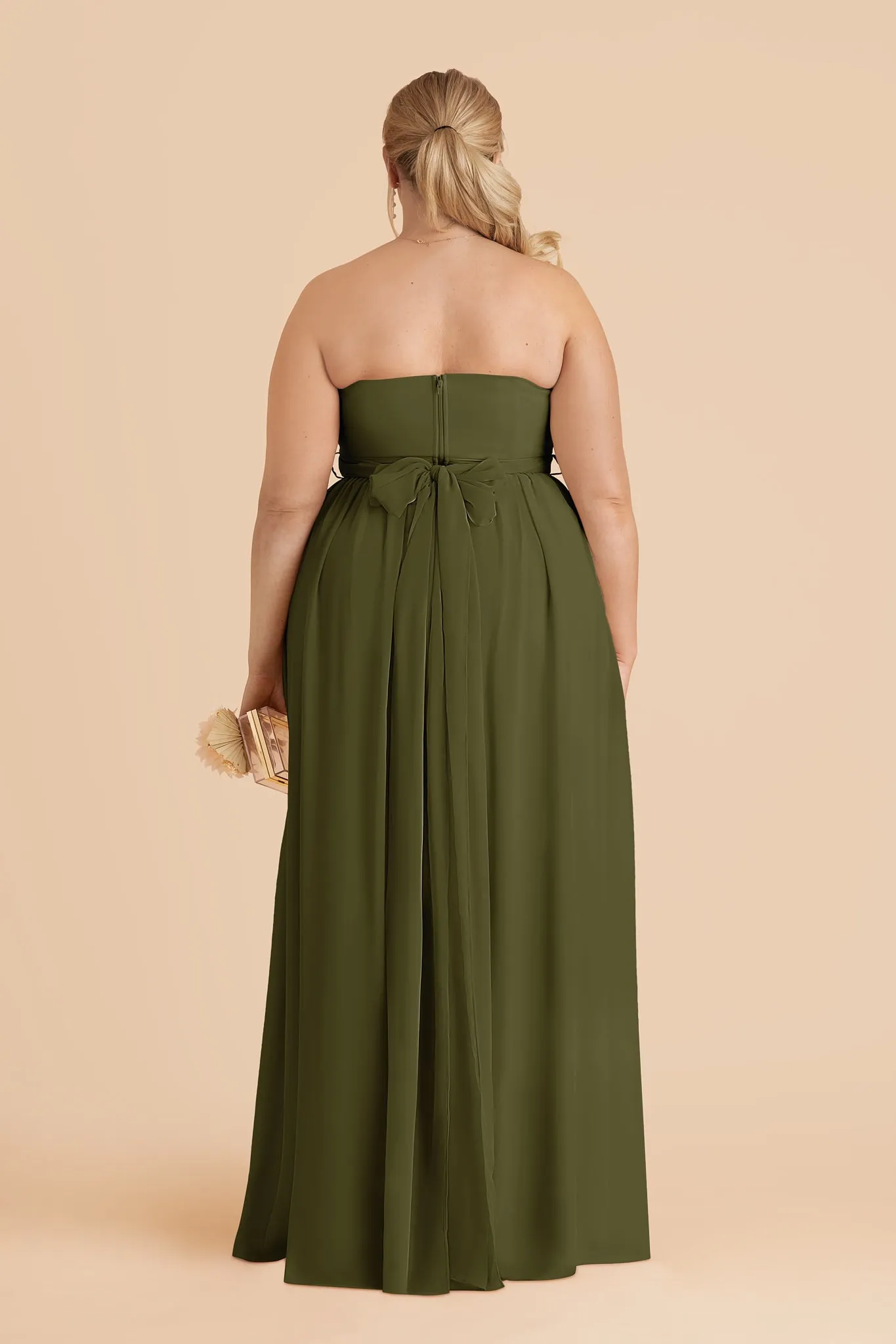 Grace Chiffon Dress With Slit - Martini sold by Birdy Grey product image thumbnail 5