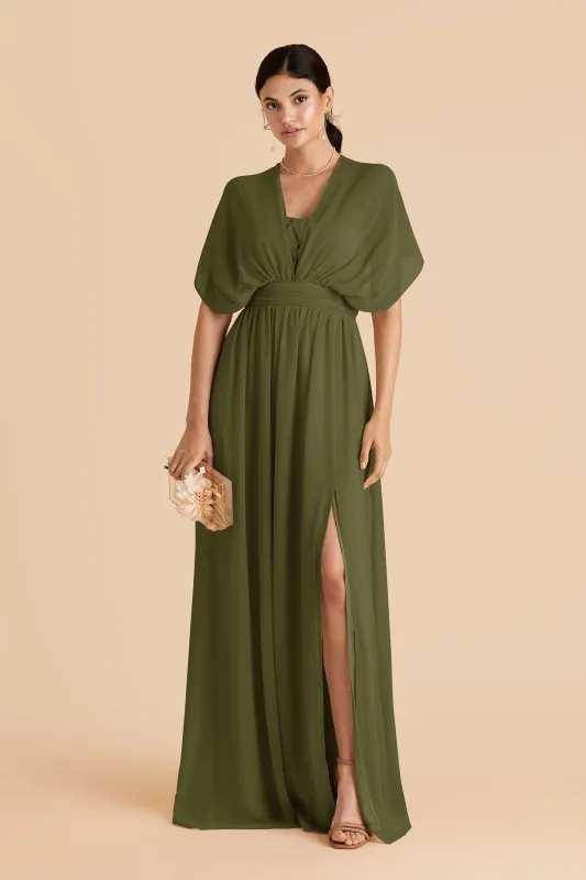 Grace Chiffon Dress With Slit - Martini made by Birdy Grey