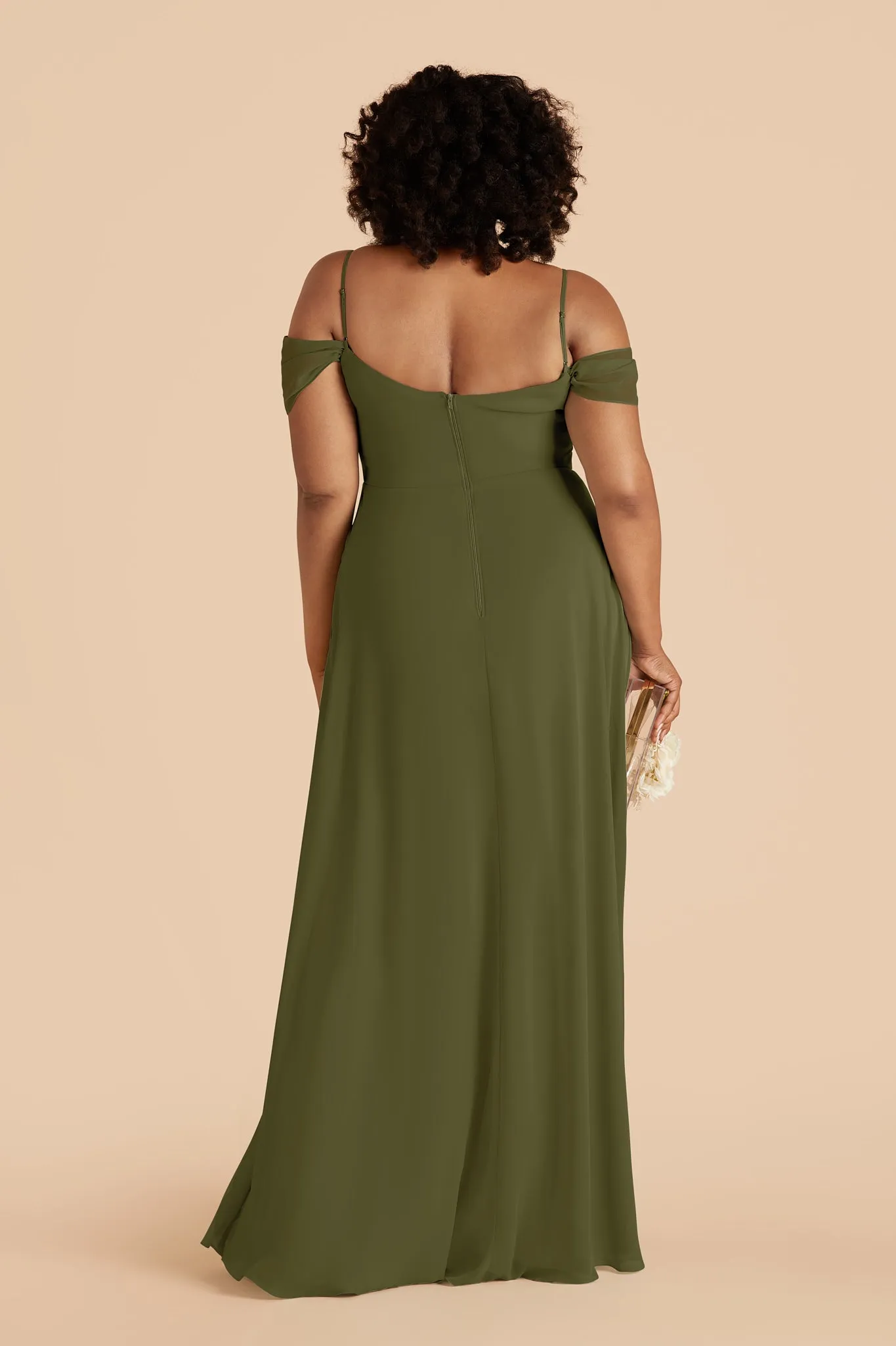 Devin Chiffon Dress With Slit - Martini sold by Birdy Grey product image thumbnail 3