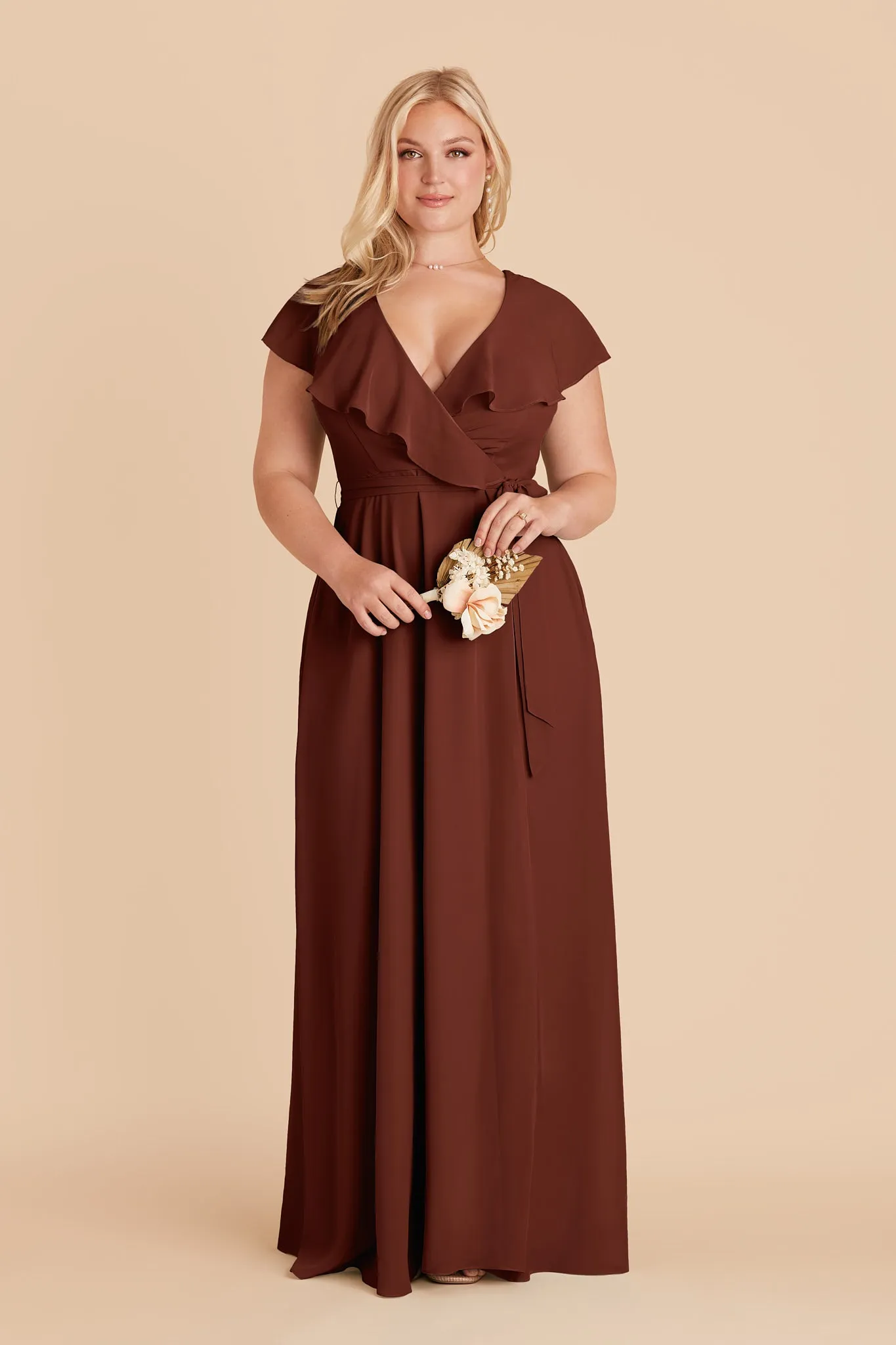 Jackson Chiffon Dress - Cognac sold by Birdy Grey product image thumbnail 2