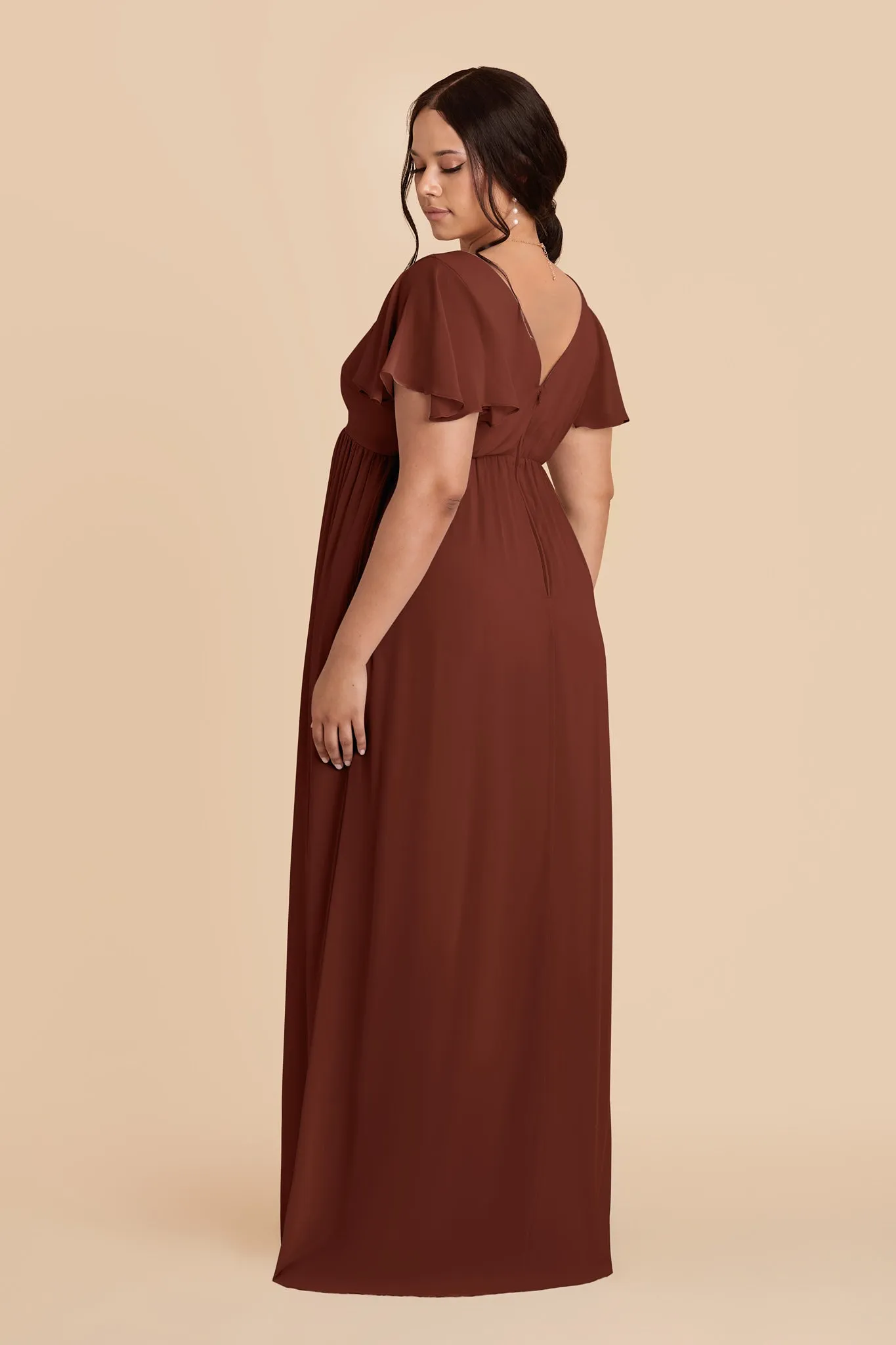 Hannah Chiffon Dress - Cognac sold by Birdy Grey product image thumbnail 5