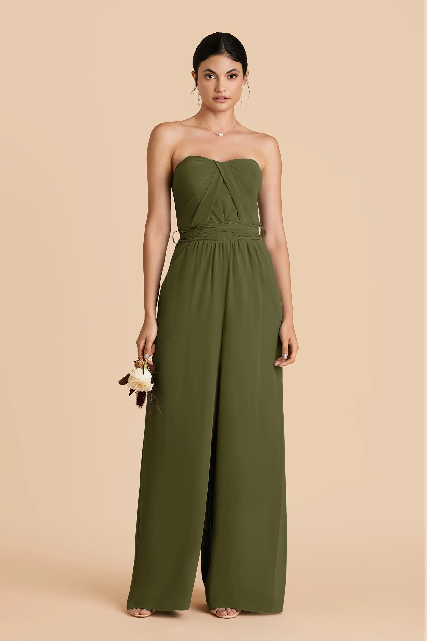 Gigi Chiffon Jumpsuit - Martini sold by Birdy Grey